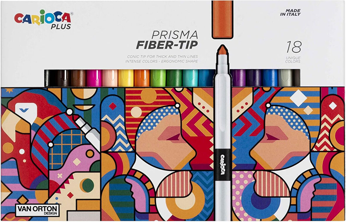 Plus Prısma Fiber Uç Keçeli Boya Kalemi 18'Li
