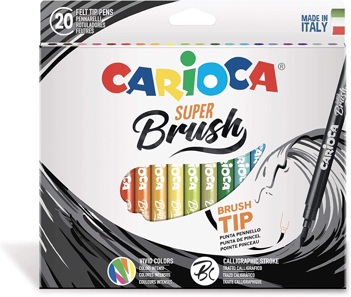 Super Brush Keçeli Boya Kalemi 20'Li