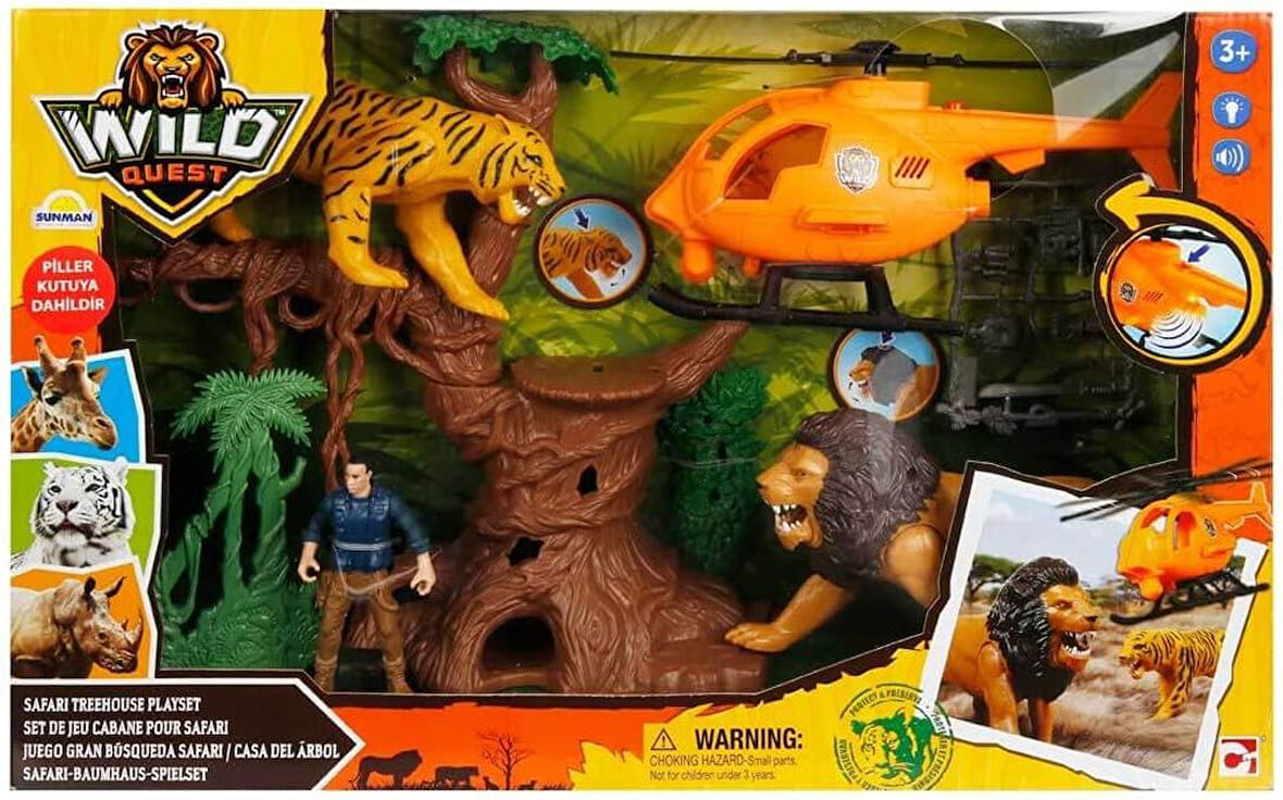 Mei Wild Quest Sesli ve Işıklı Safari Oyun Seti