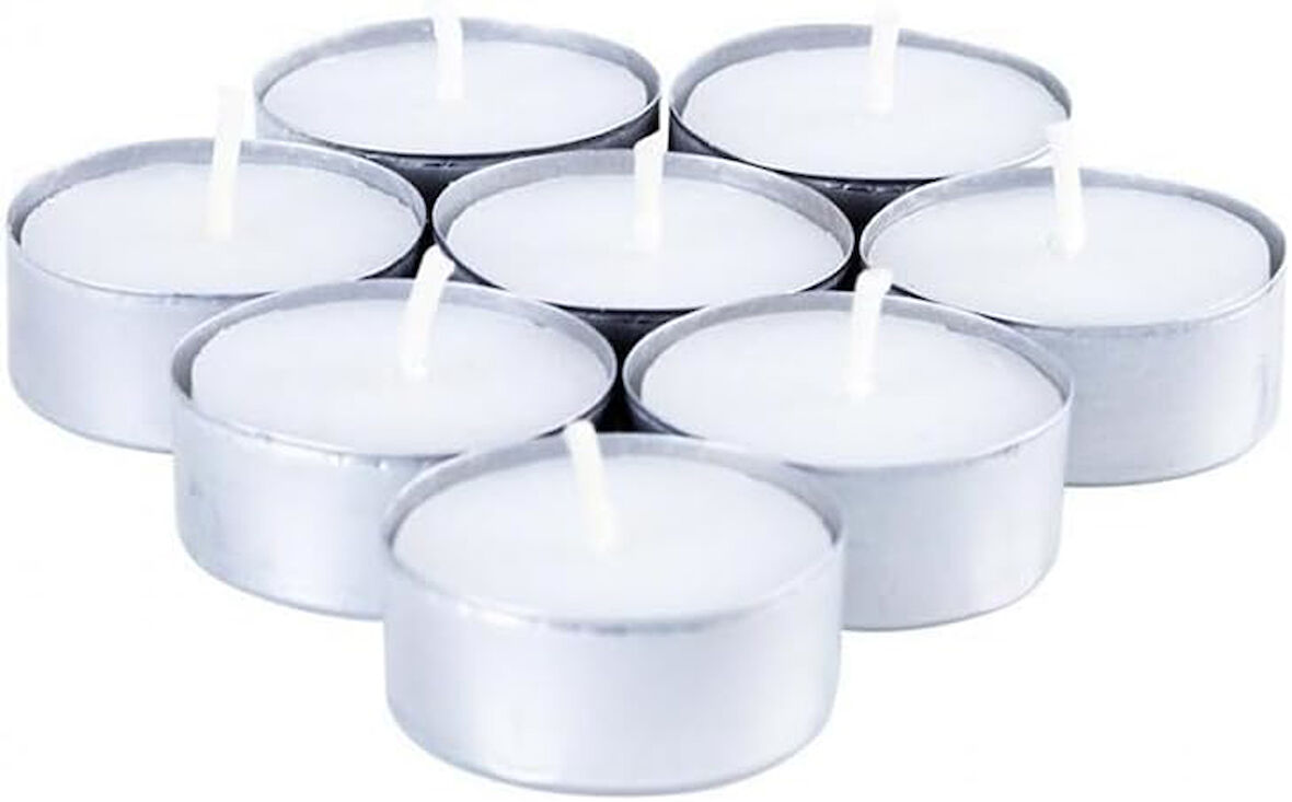 ADET Beyaz Tealight Suda Yüzen Restoran Cafe Bar Sarı Mavi Kırmızı Pembe Renk Yuvarlak Tea Light Dekoratif Mum (8)