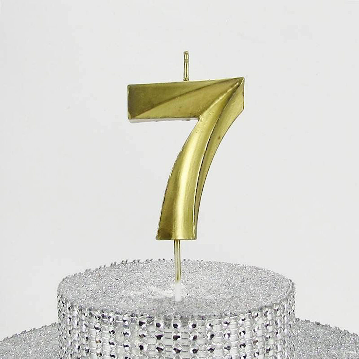 VİTRİNİ 7 Yedi Rakamlı Gold (Altın) Mum 6.5 Cm