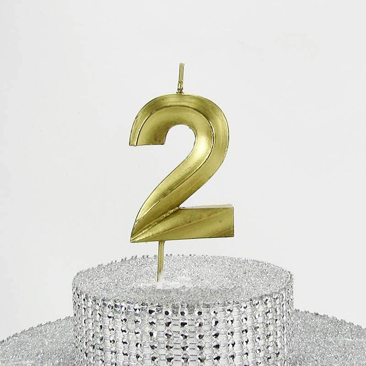 VİTRİNİ 2 İki Rakamlı Gold (Altın) Mum 6.5 Cm