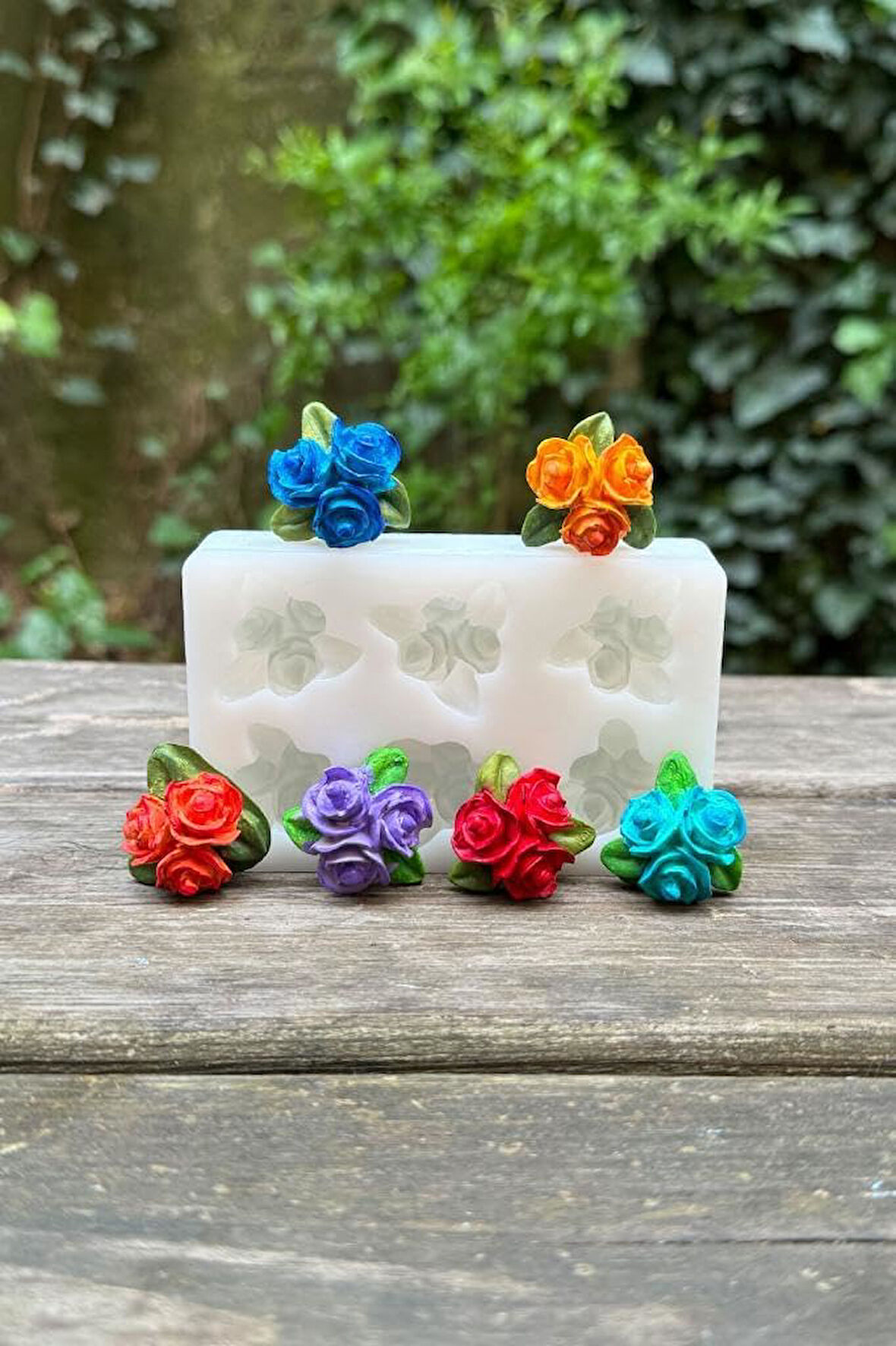 Concept Gül Mini Altılı Silikon Mum Kalıbı
