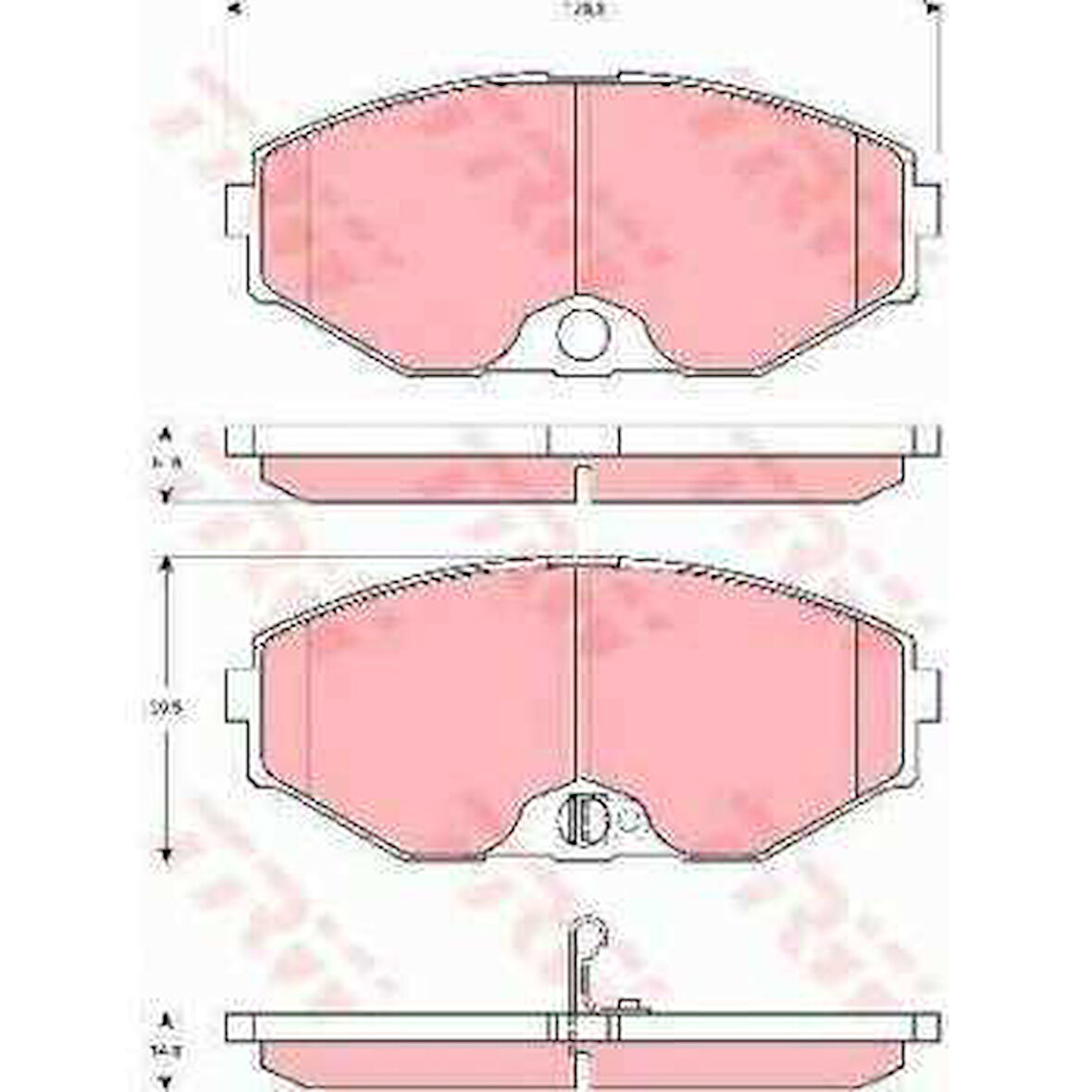 Nissan On Fren Balatası Maxıma Qx 2,0 V6 22v 3,0 24v 2,5 00>11 - Trw Gdb3273
