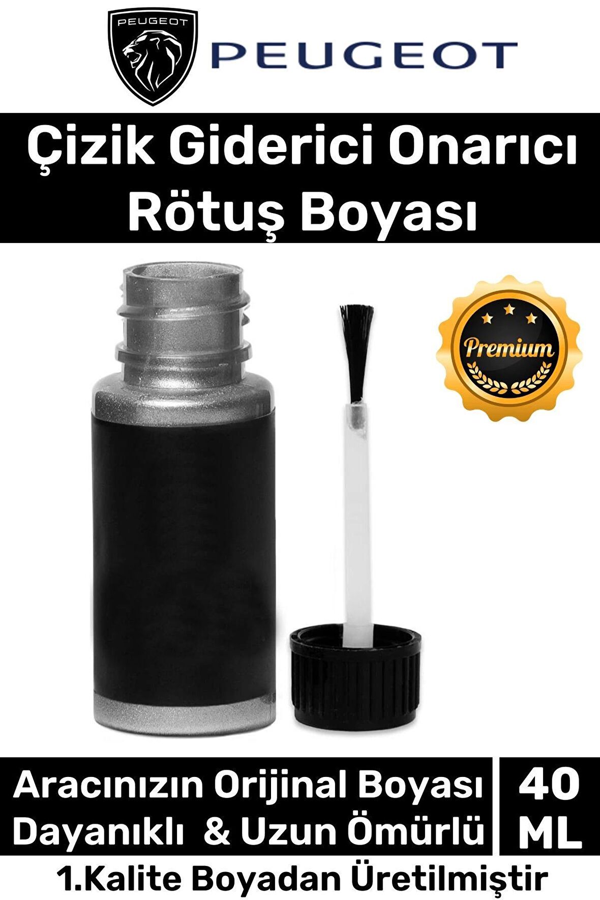 Özel Üretim Suya Dayanıklı Peugeot Marka Uyumlu Çizik Taş Izi Giderici Onarıcı 40ml Oto Rötuş Boyası