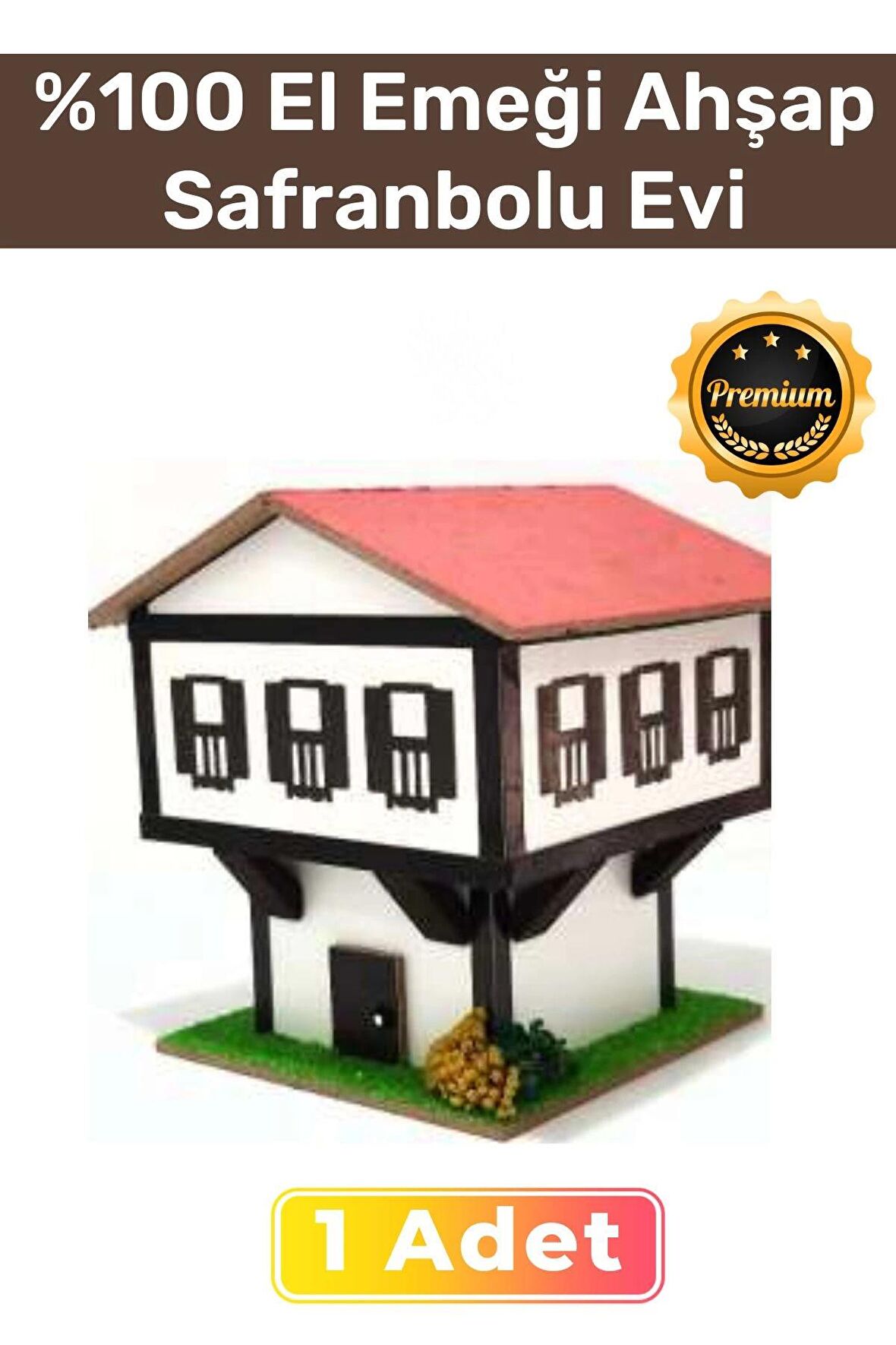 Handmade %100 El Emeği Mdf Üretimi Ahşap Safranbolu Evi Kablolu Gece Lambası