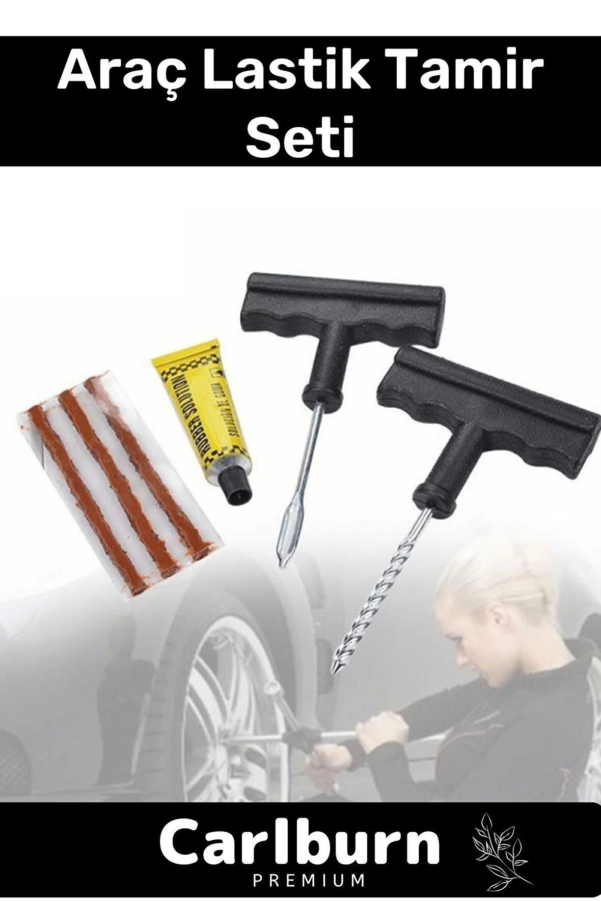 Özel Üretim Otomobil Fitil Takma Aparatı Güven Bisiklet Araba Kamyon Motor Araç Lastik Tamir Seti