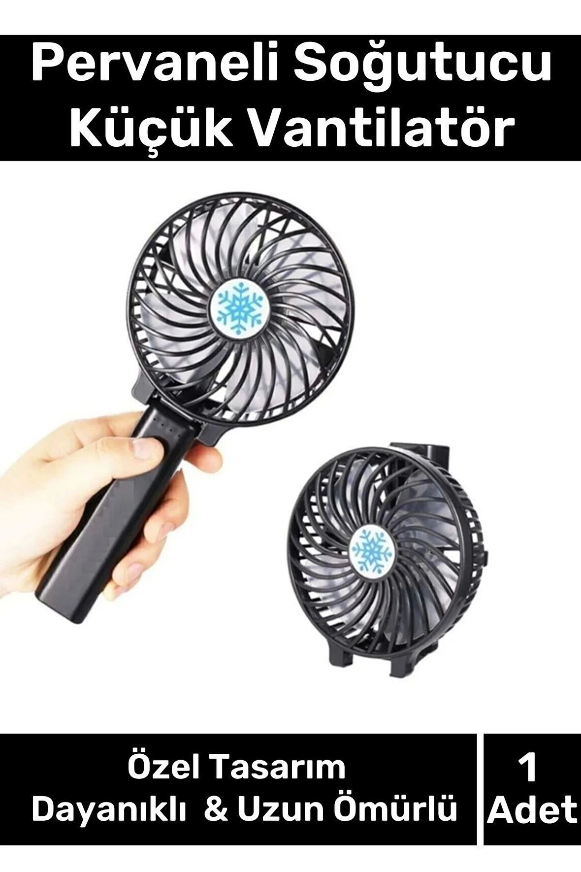 Cep Boyu Usb Şarjlı 3 Kademeli Sessiz Taşınabilir Mini Fan Pervaneli Soğutucu Küçük Vantilatör