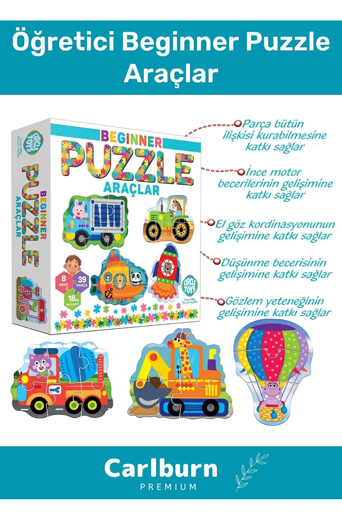 Özel Üretim Zeka Geliştirici Eğitici Çocuk El Göz Koordinasyonu Beginner Puzzle Araçlar