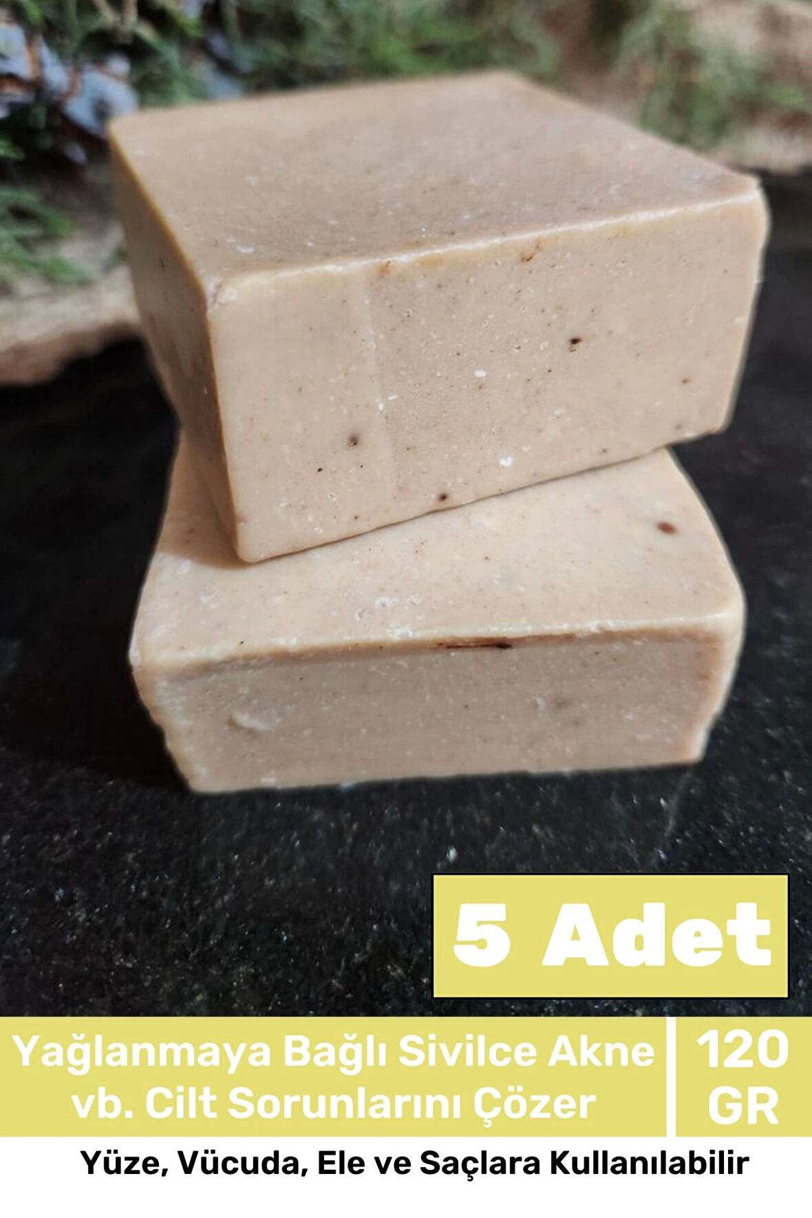 Lüks %100 Doğal Güzel Kokulu El Yüz Saç Vücut Cilt Orijinal Bitkisel Argan Sabunu 120G - 5 Adet