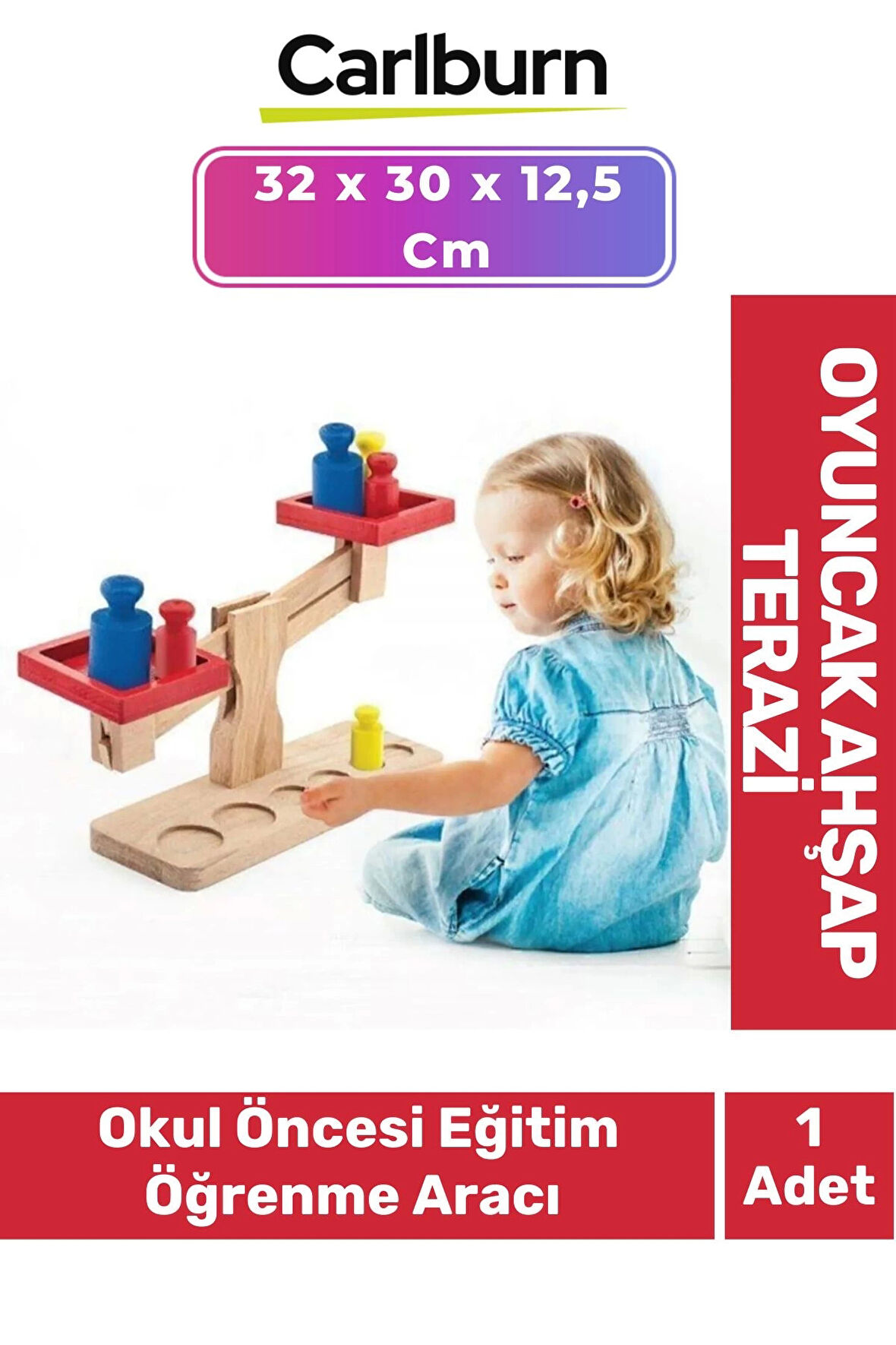 Algılama Kavrama Zeka Geliştirici Organizasyon Yeteneği Geliştirici Oyuncak Ahşap Terazi