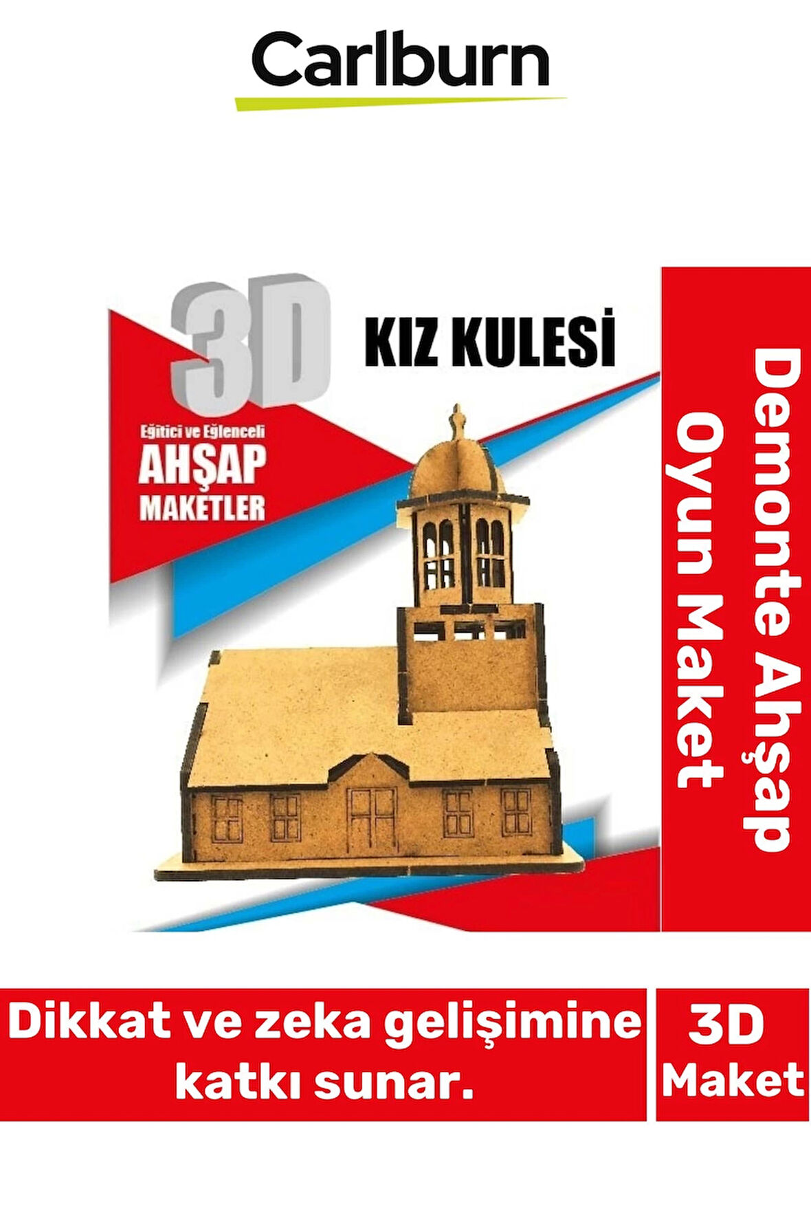 3 Boyut Eğitici Öğretici Zeka Geliştirici Boyanabilir Ebeveyn Çocuk Puzzle Demonte Ahşap Oyun Maket