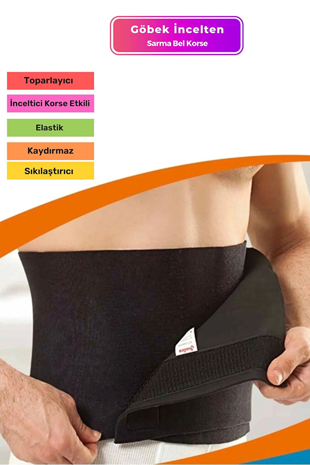 Özel Üretim Neopren Göbek İncelten Terleten Yağ Yakımına Yardımcı Sauna Etkili Termal Bel Kemeri