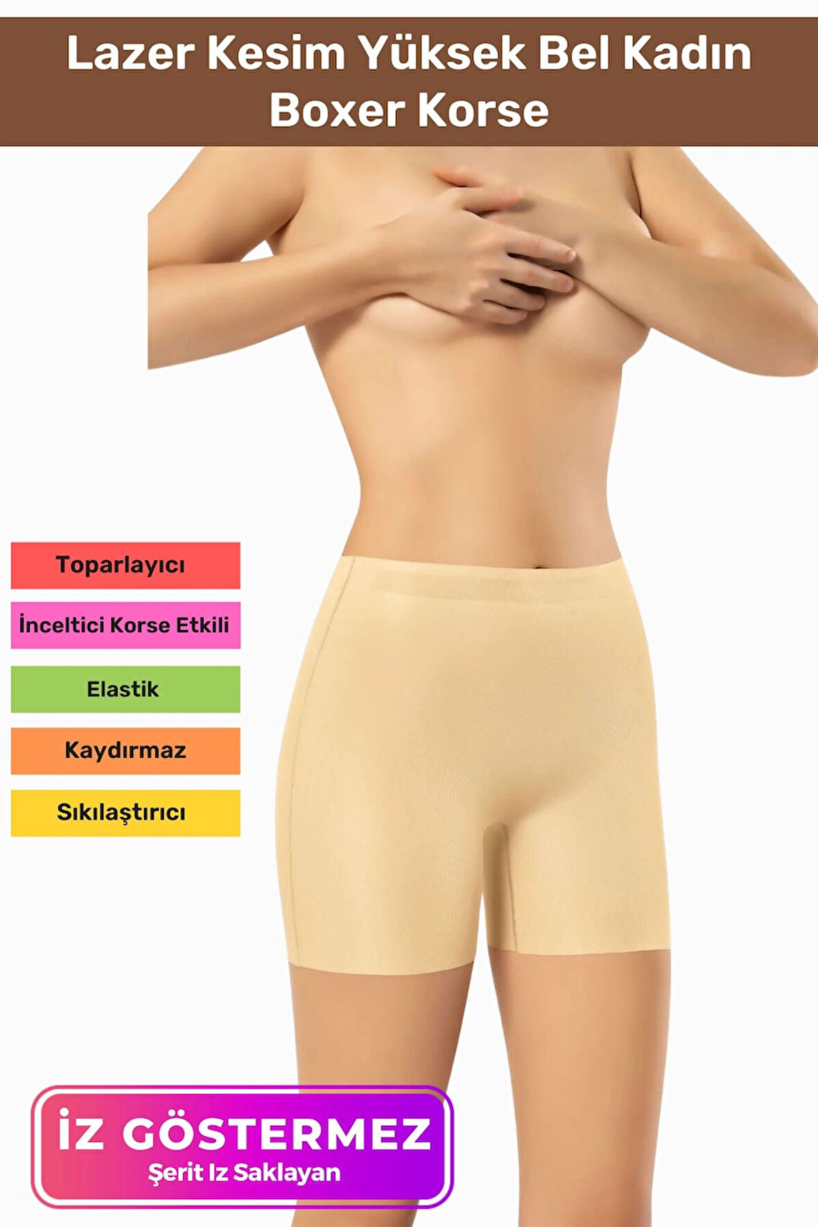 İz Göstermeyen Vücut Şekillendiren Toparlayıcı Kaymaz Sıkılaştırıcı Lazer Kesim Yüksek Bel Korse