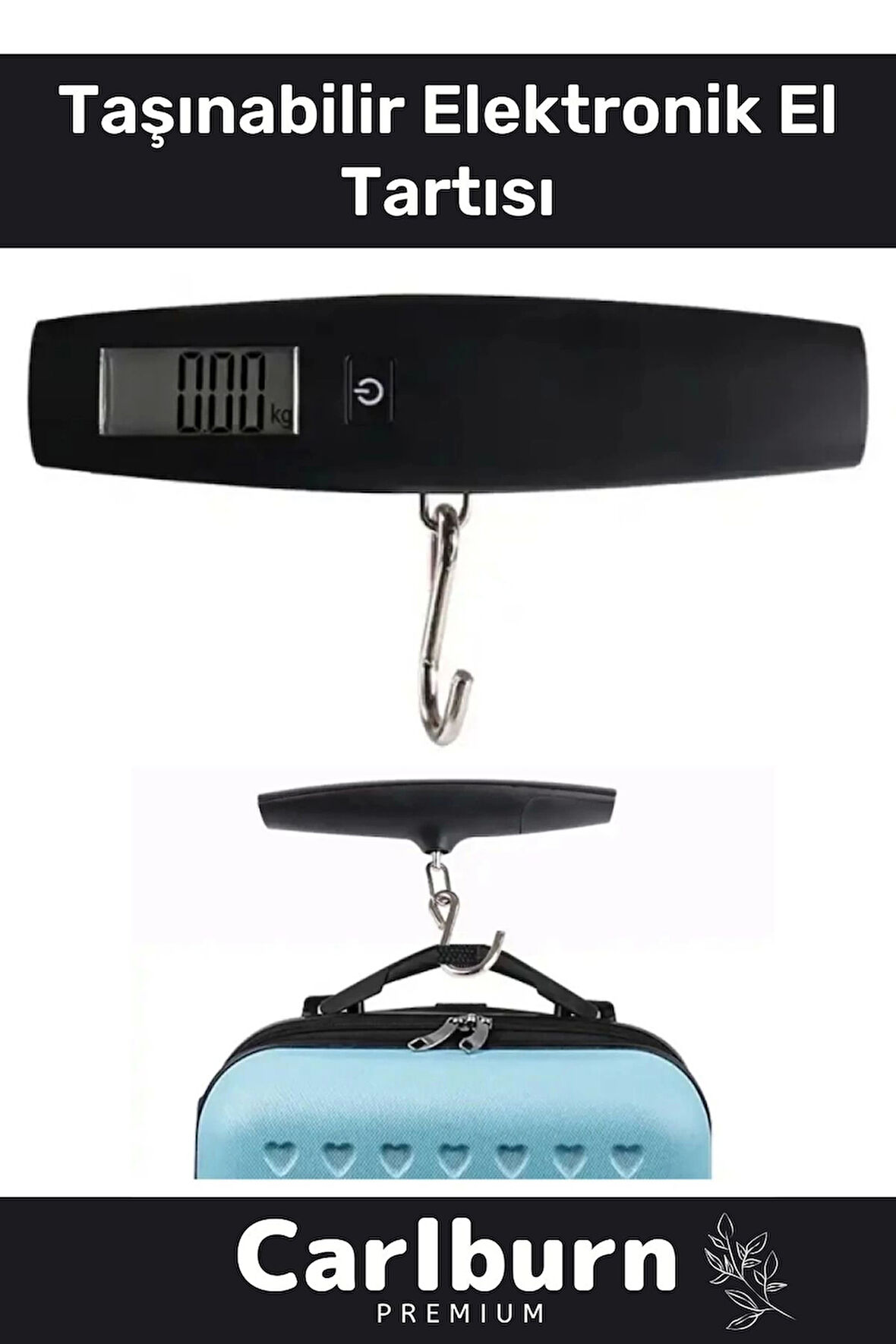 Premium Seyahat Bavul Ağırlık Tartı Dijital Lcd Ekran Çok Amaçlı Taşınabilir Bagaj Tartısı Max 50 Kg