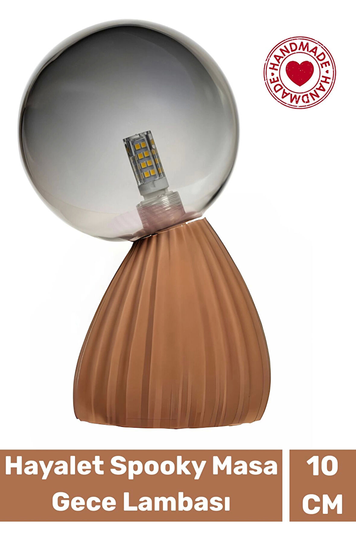 Handmade Dekoratif Şık Biyobozunur Plastik 10 Cm Dimmer Kablolu Hayalet Spooky Masa Gece Lambası