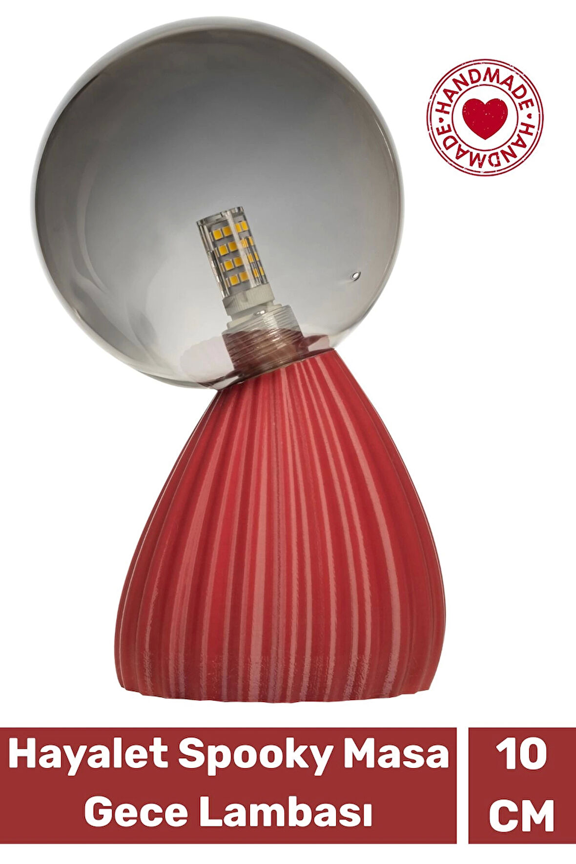 Handmade Dekoratif Şık Biyobozunur Plastik 10 Cm Dimmer Kablolu Hayalet Spooky Masa Gece Lambası