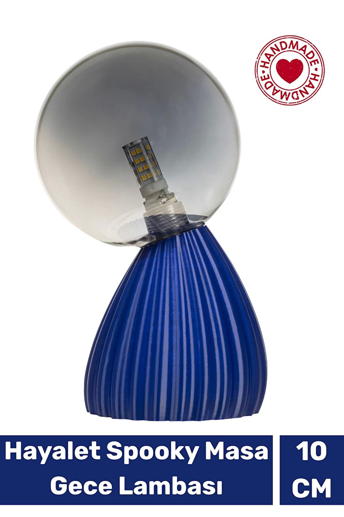 Handmade Dekoratif Şık Biyobozunur Plastik 10 Cm Dimmer Kablolu Hayalet Spooky Masa Gece Lambası