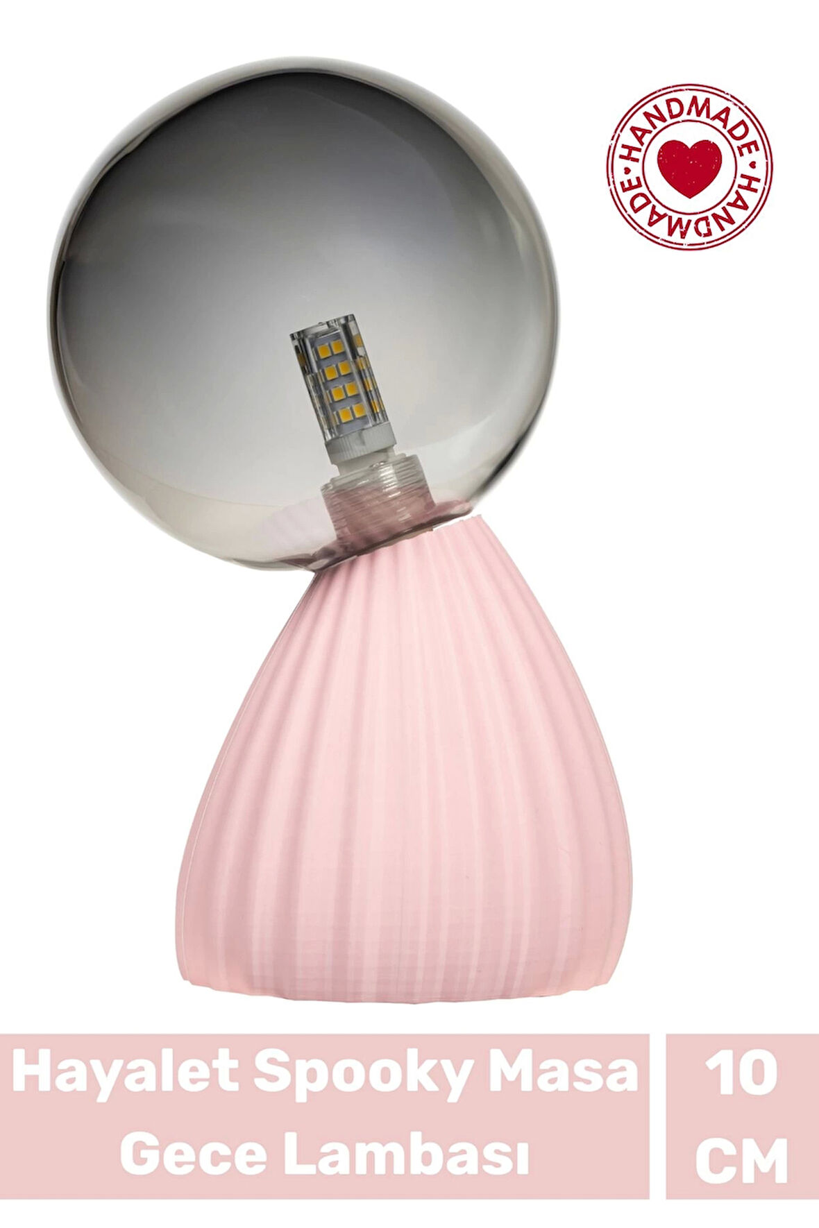 Handmade Dekoratif Şık Biyobozunur Plastik 10 Cm Dimmer Kablolu Hayalet Spooky Masa Gece Lambası