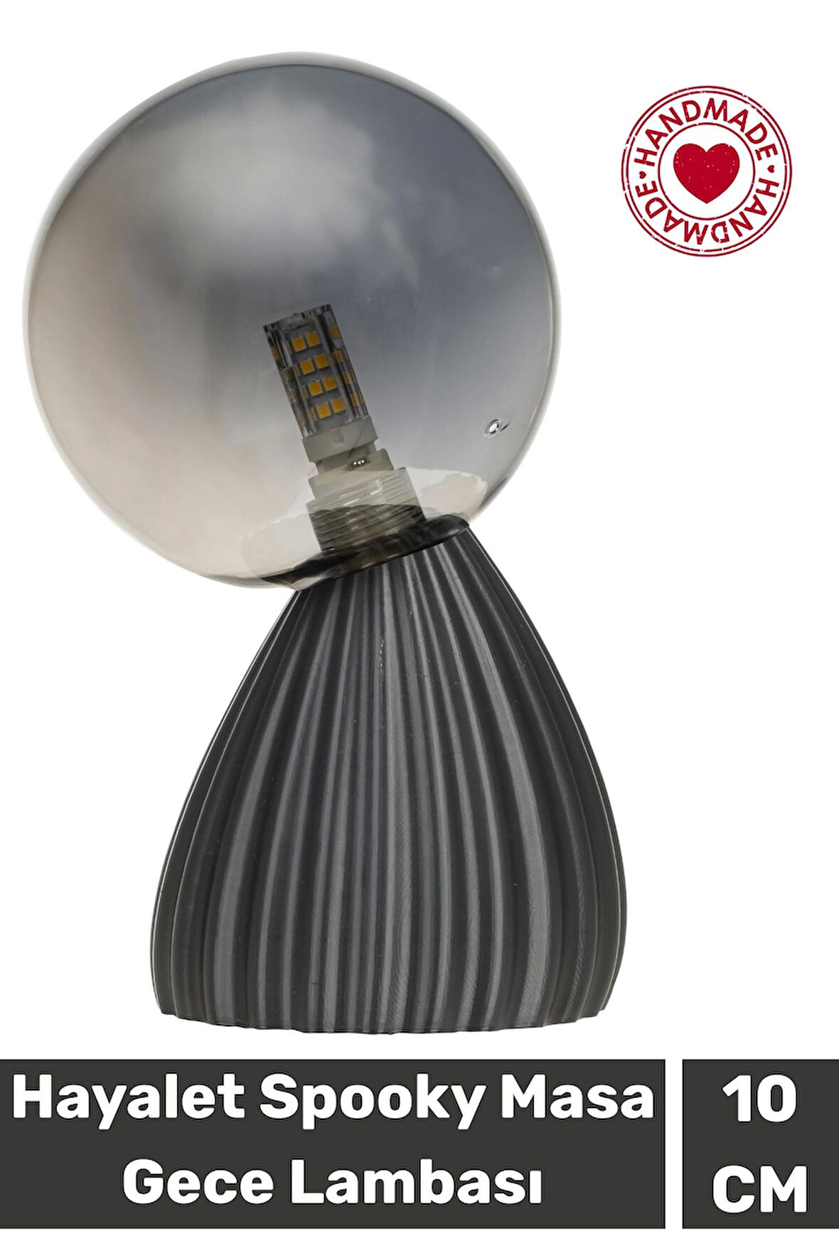 Handmade Dekoratif Şık Biyobozunur Plastik 10 Cm Dimmer Kablolu Hayalet Spooky Masa Gece Lambası