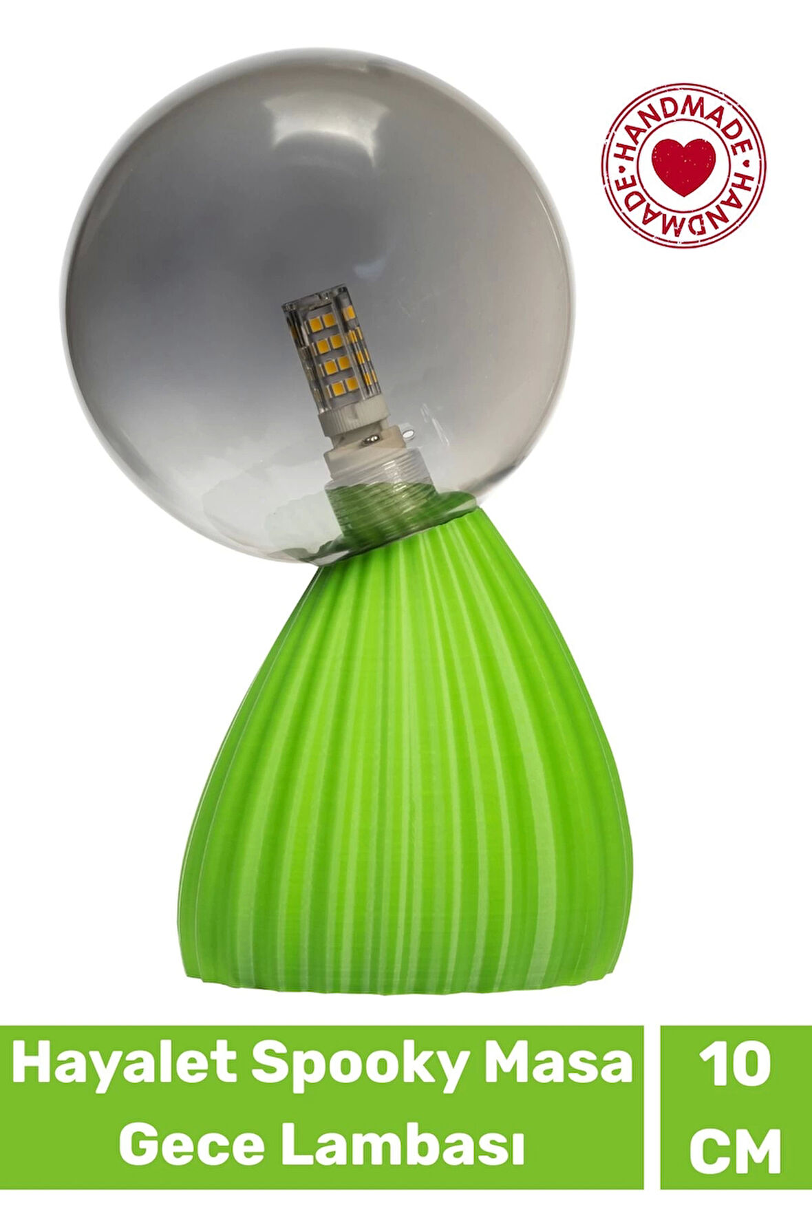 Handmade Dekoratif Şık Biyobozunur Plastik 10 Cm Dimmer Kablolu Hayalet Spooky Masa Gece Lambası