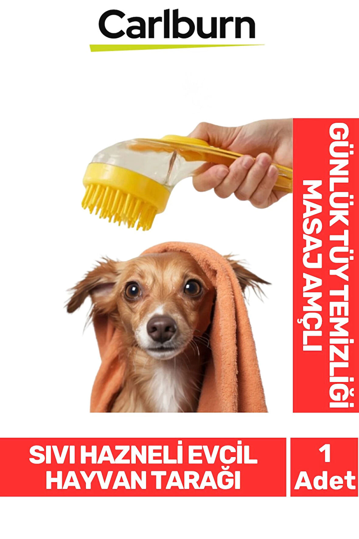 Sıvı Hazneli Şampuan Sabun Silikon Banyo Masaj Yapan Evcil Hayvan Kedi Köpek Tarağı