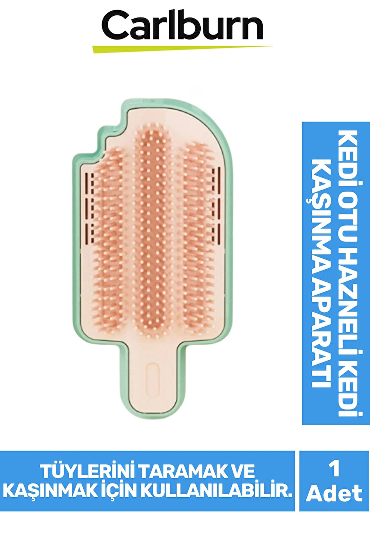 Özel Üretim Tüy Dökümü Azaltıcı Kedi Otu Hazneli Kaşınma Tarama Aparatı Fırçası