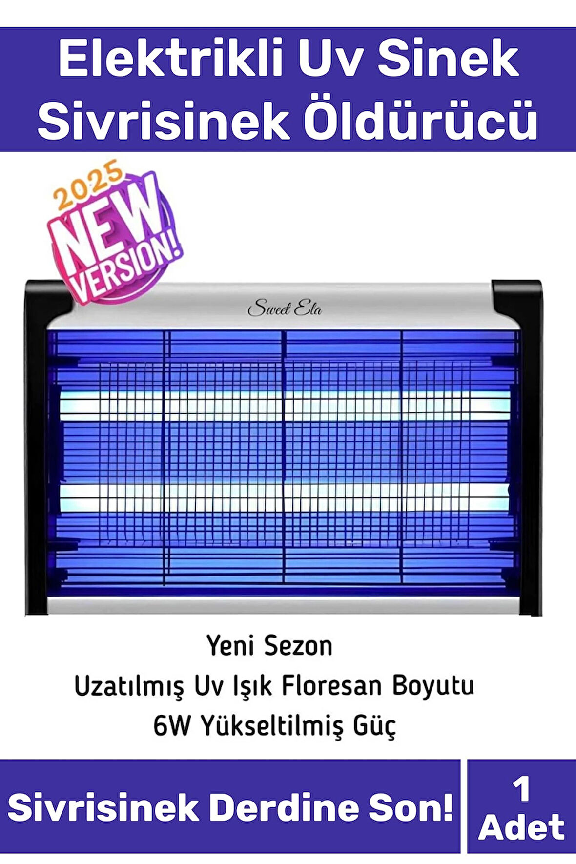 Premium Yükseltmiş Güç Çift Florasan Elektrikli Uv Zincirli Askılı Sinek Sivrisinek Öldürücü 220V