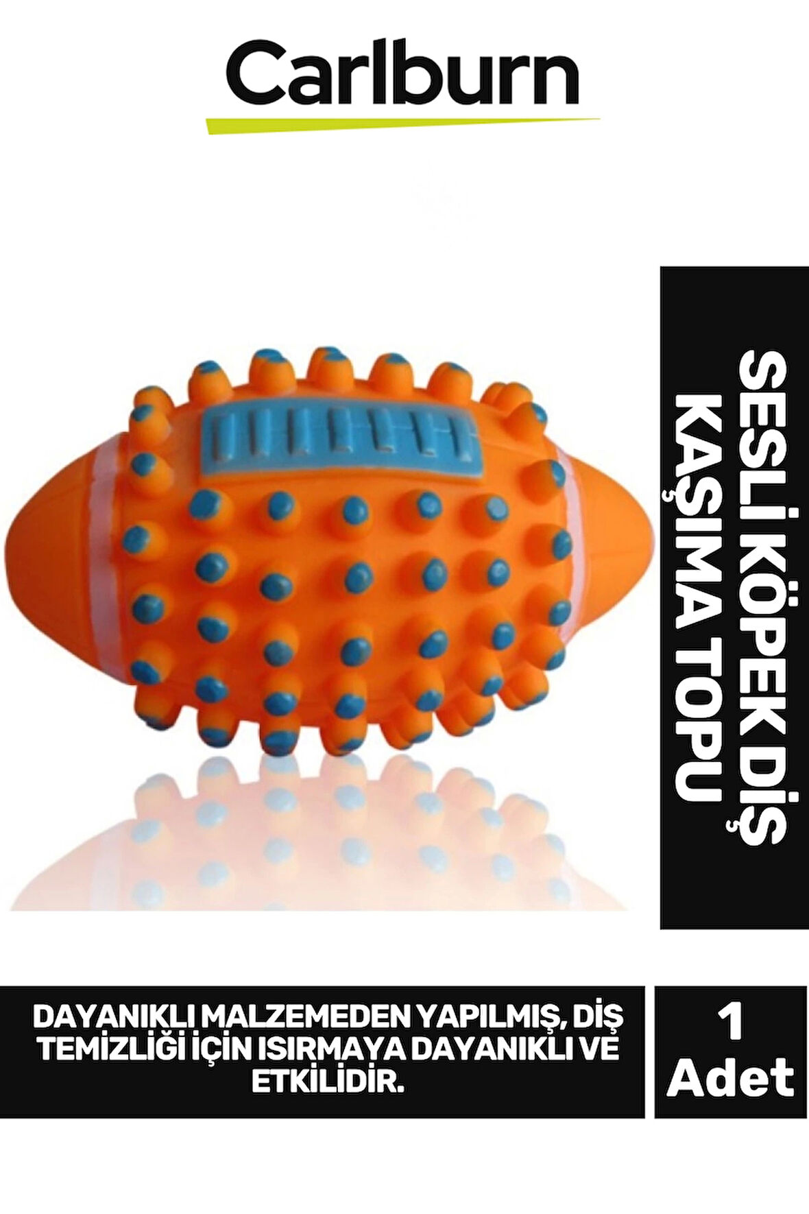 Özel Üretim Dayanıklı Evcil Hayvan Etkili Dikenli Sesli Köpek Diş Kaşıma Temizleme Topu