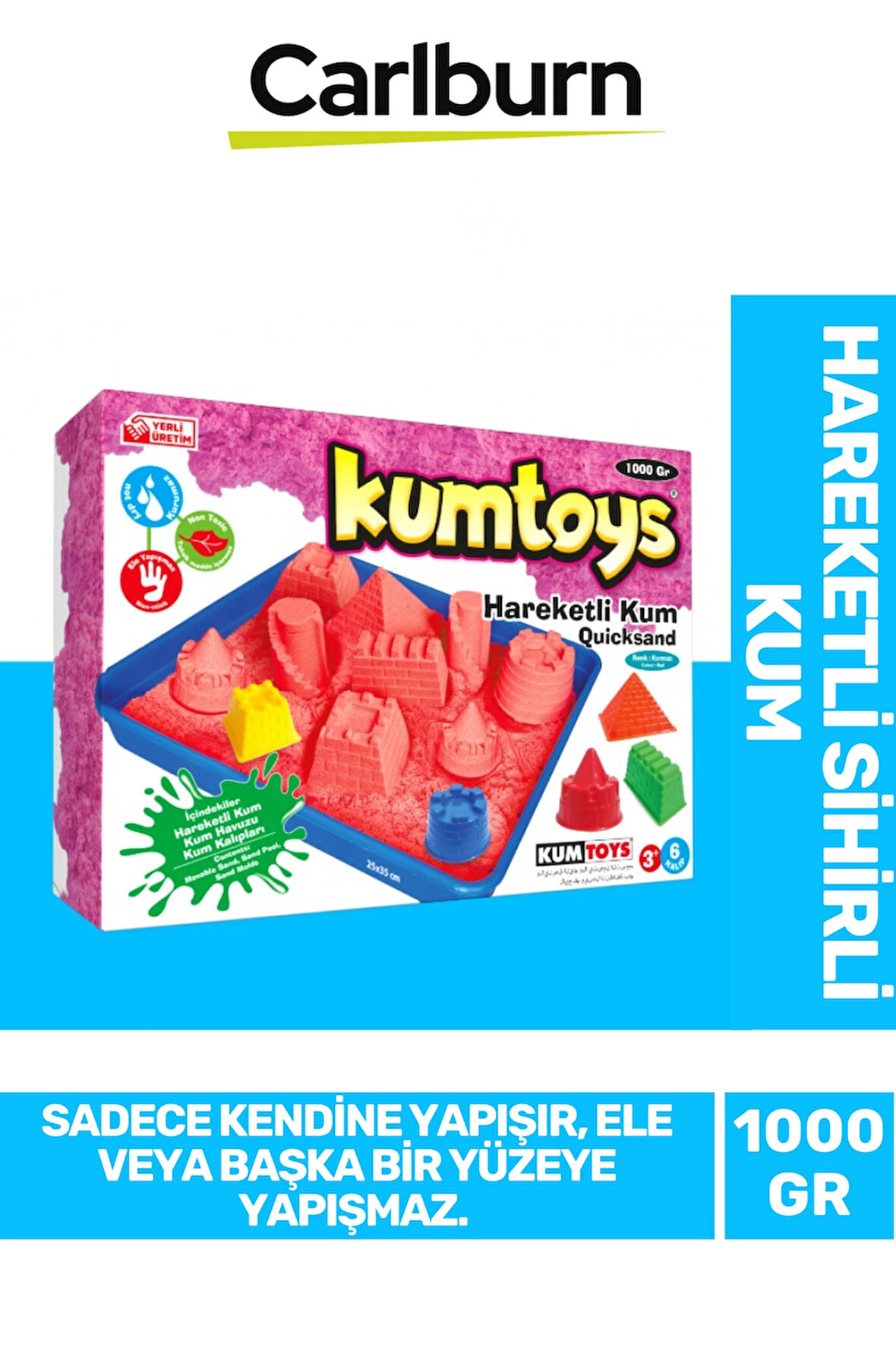 Özel Üretim Dağılmayan Akışkan Kıvamlı Kolay Şekil Alabilen Yapışmaz Hareketli Sihirli Kum