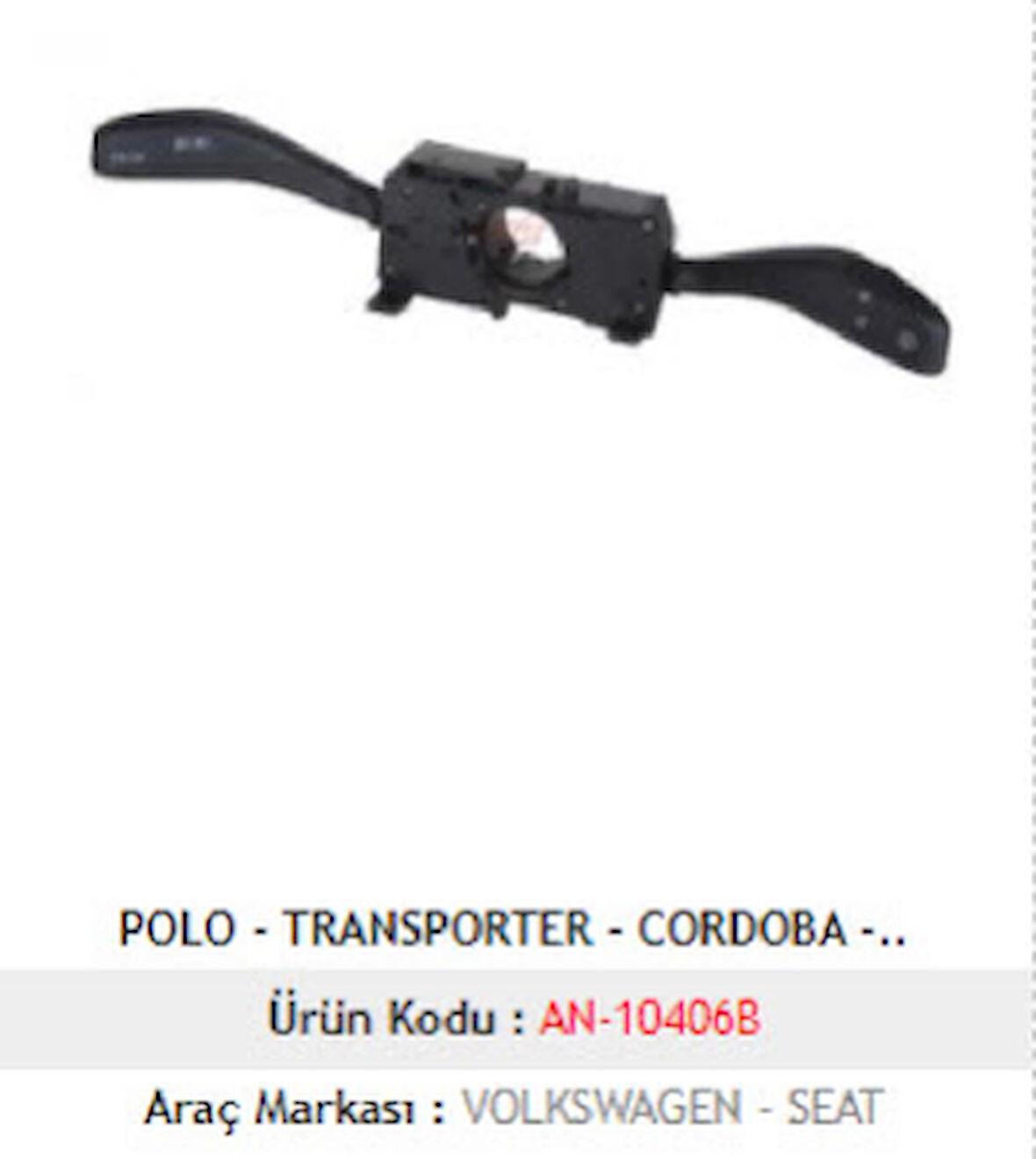 Unıversal Sinyal Silecek Kolu>vw Polo - T5 - Cordoba - İbiza - Mcar-An10406b