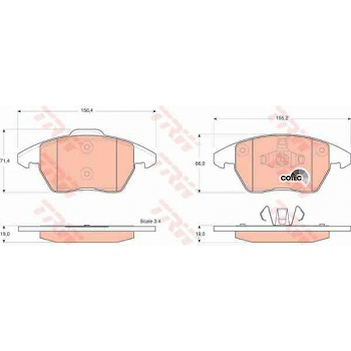 Psa On Fren Balatası C4 2,0 Hdi 135ps 11>04 C4 Coupe 2,0 16v 2,0 Hdi 135fap P307 2,0 Hdi 16v P208 P308 P - Trw Gdb1605