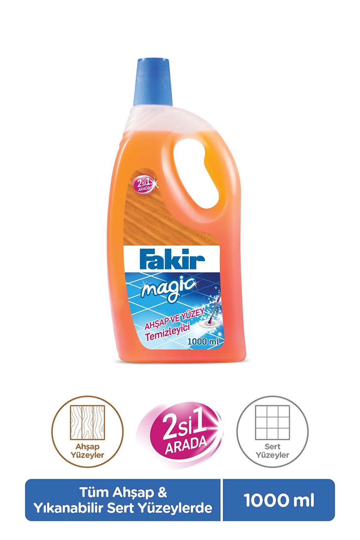 Fakir Magic 2'si 1 Arada Ahşap ve Sert Yüzey Temizleyici 1000ml