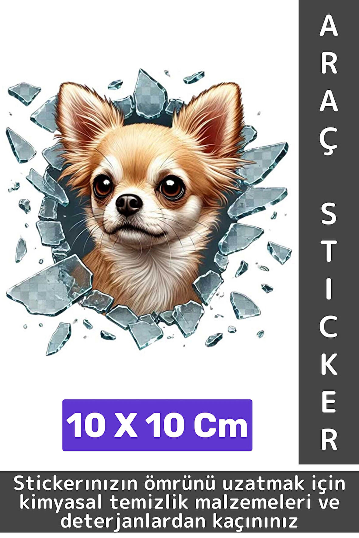 Özel Tasarım Araç Dış Modifiye Eğlenceli Yaratıcı Şık 3D Evcil Hayvan Kedi Köpek Sticker 10 X 10 Cm