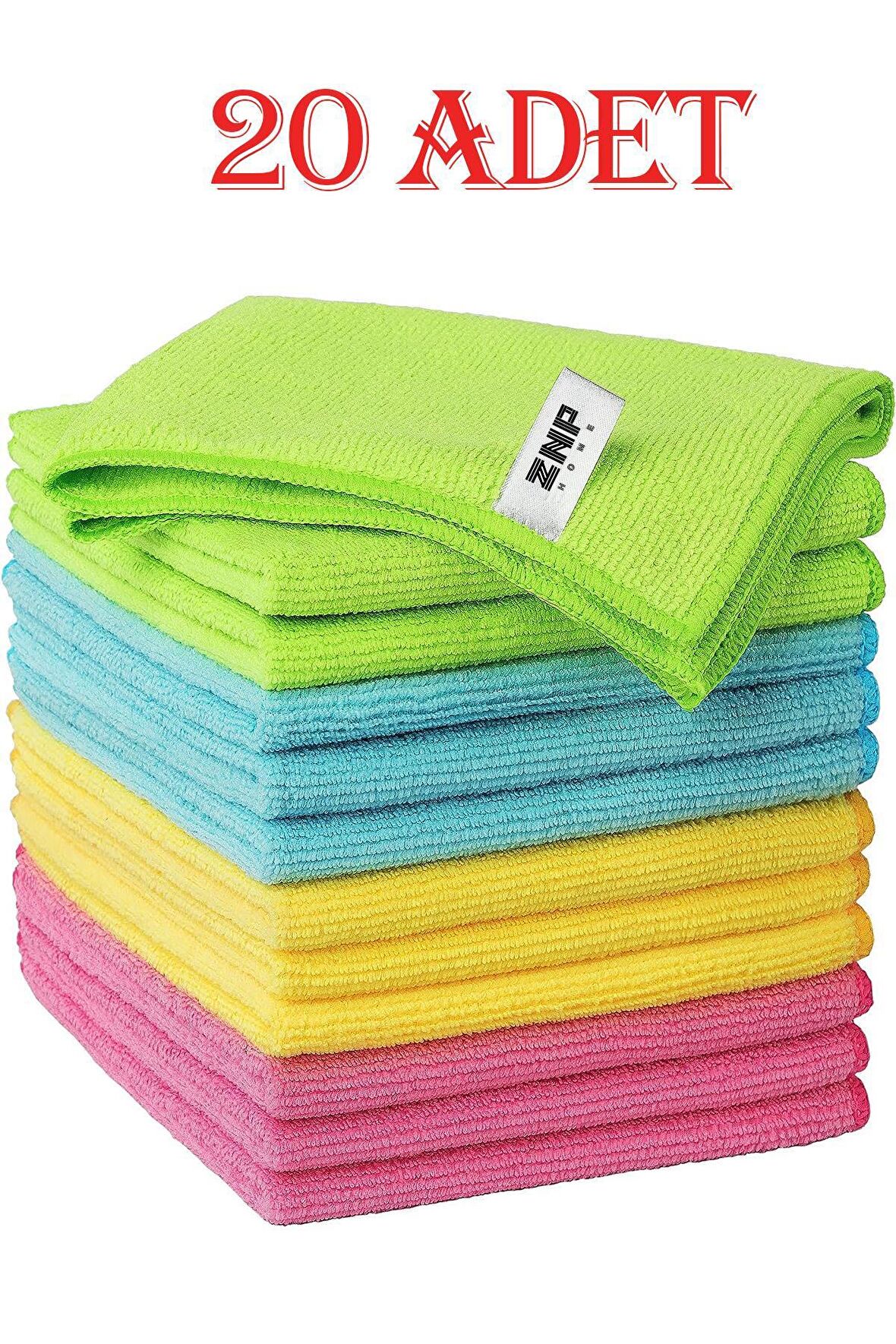 Terry | Microfiber 20'li Süper Emici Kurulama Bezi, Temizlik Bezi