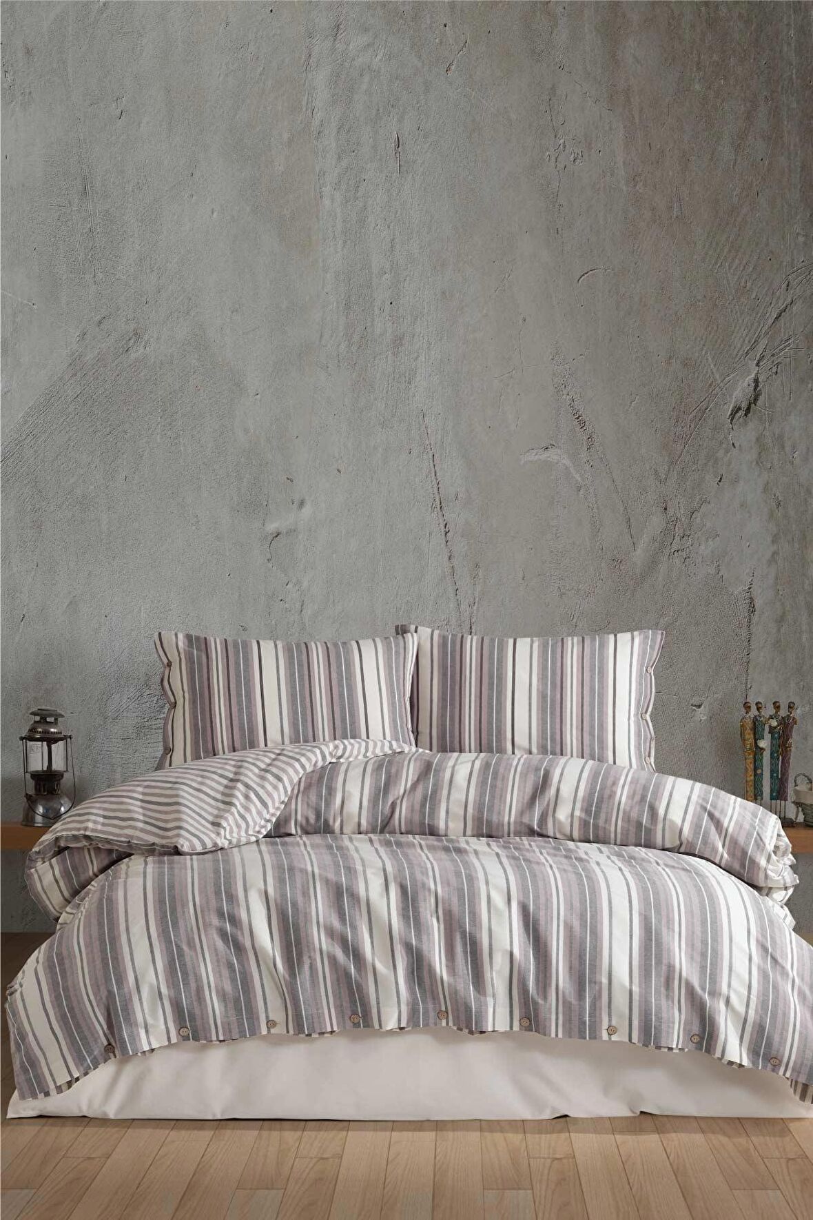 Clasy 100% Pamuk  Butik Nevresim Takımı Çift Kişilik İpliği Boyalı