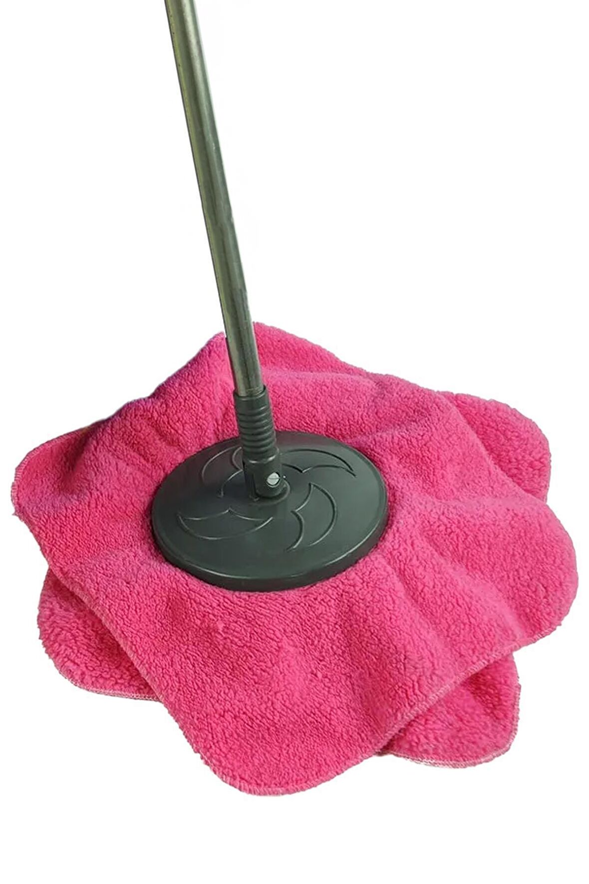 Turn | Welsoft Dönerli Mop Yedek Başlıklı Papas Mop Pembe 35x35