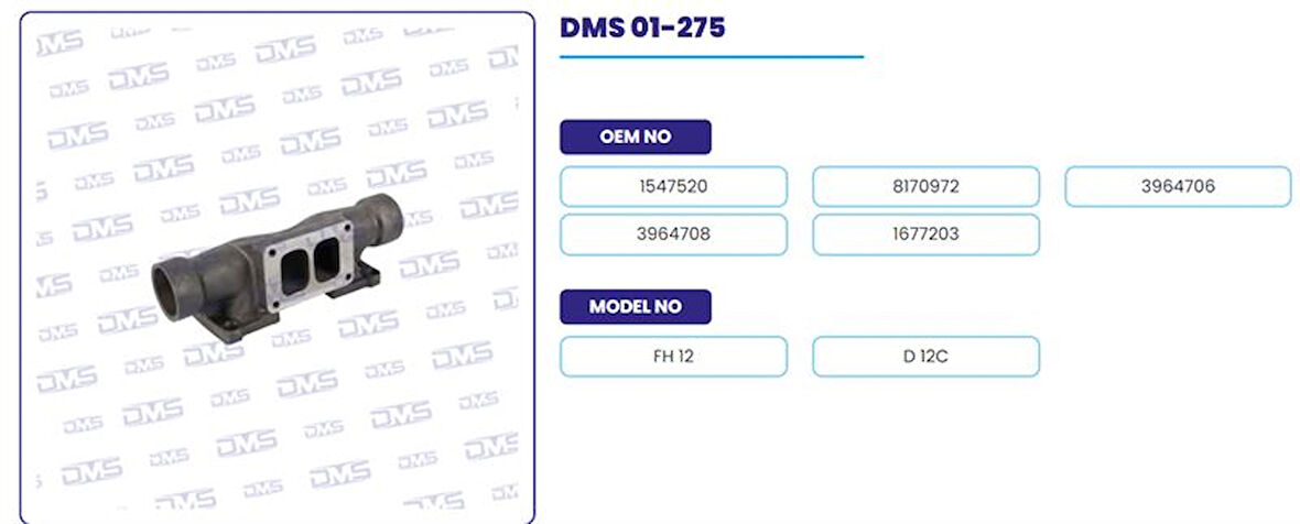 Volvo Truck Egzoz Manıfoldu Orta Volvo Truck Fh12 - Demosan 01-275