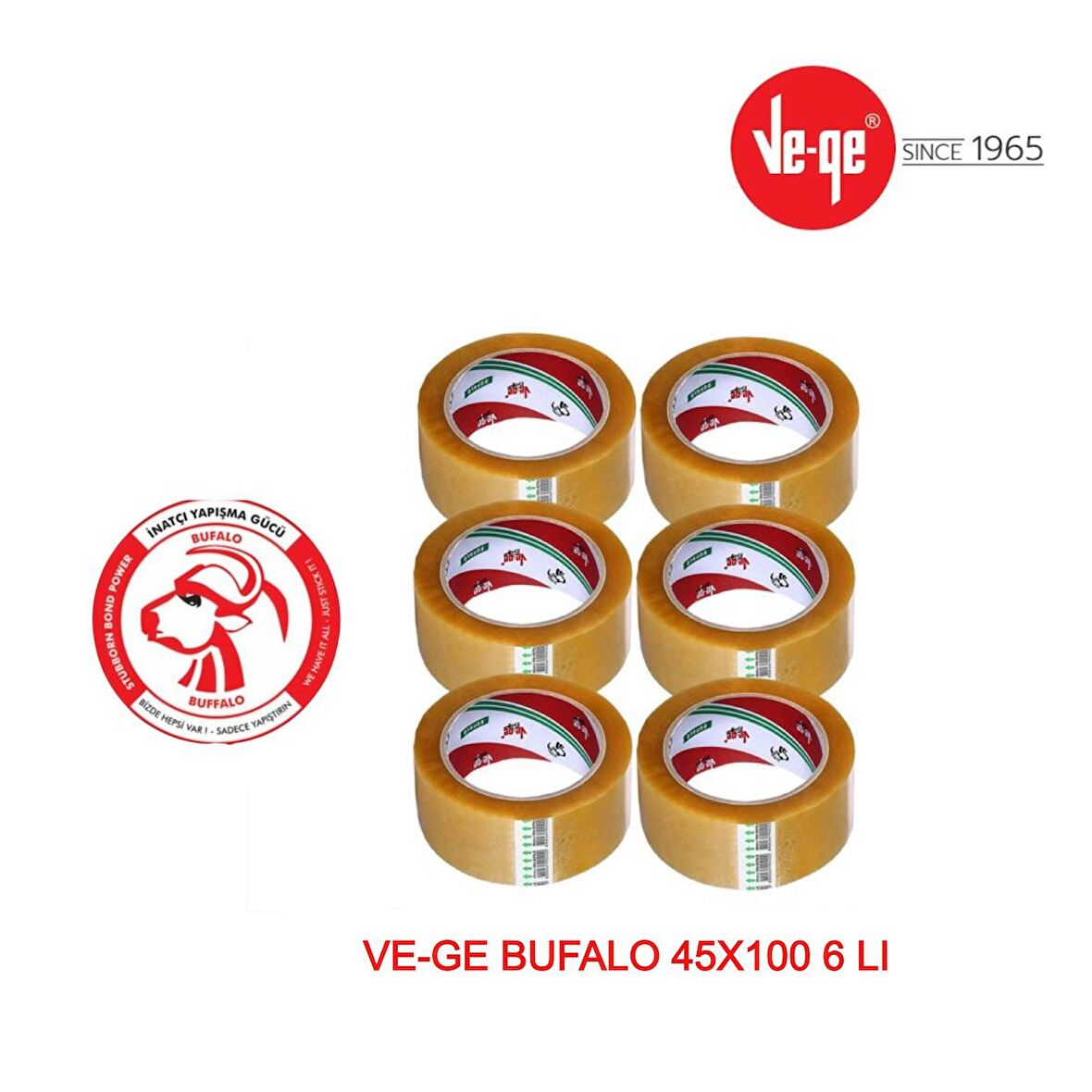 Vege Bufalo Koli Bandı 45x100 Şeffaf 6 Adet