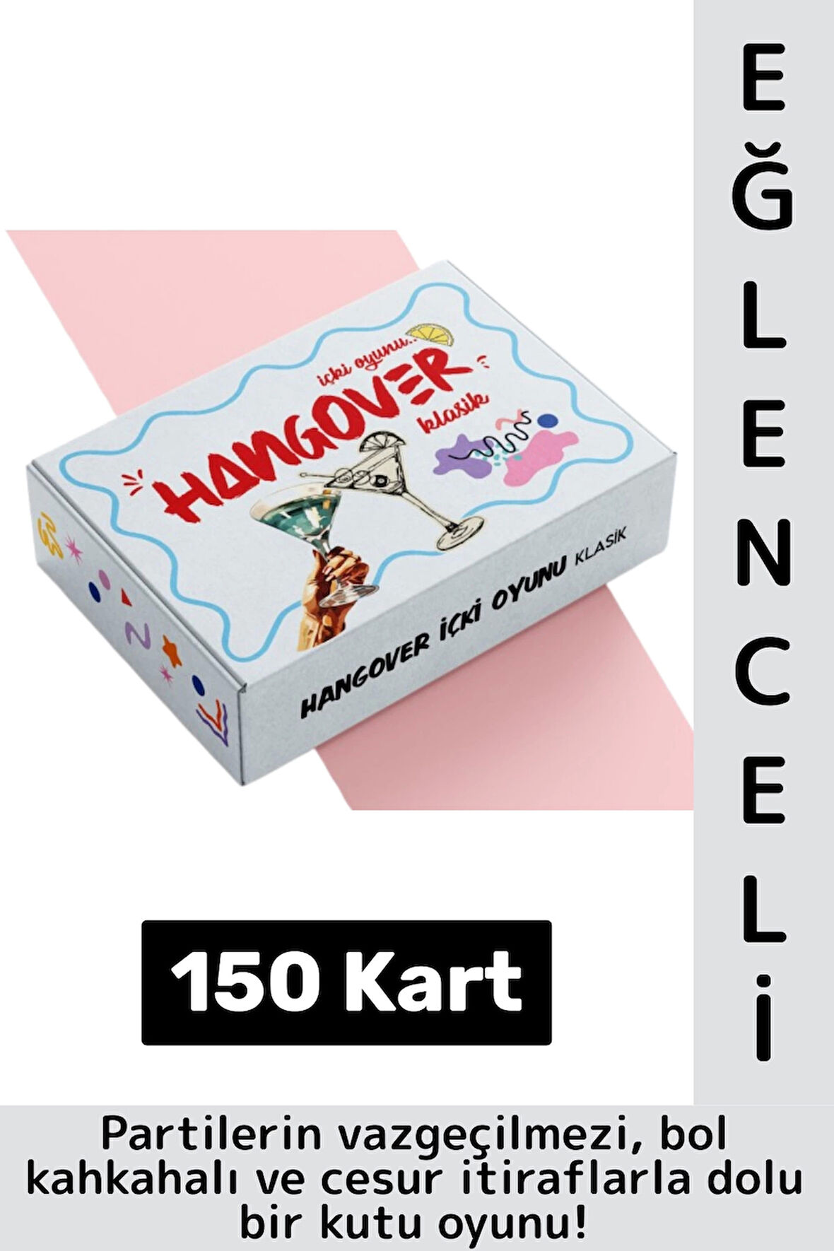 Eğlenceli Arkadaş Sevgili Özel Gün Parti Cesur İtiraf Oyun Hangover İçki Oyunu-Klasik 150 Kart