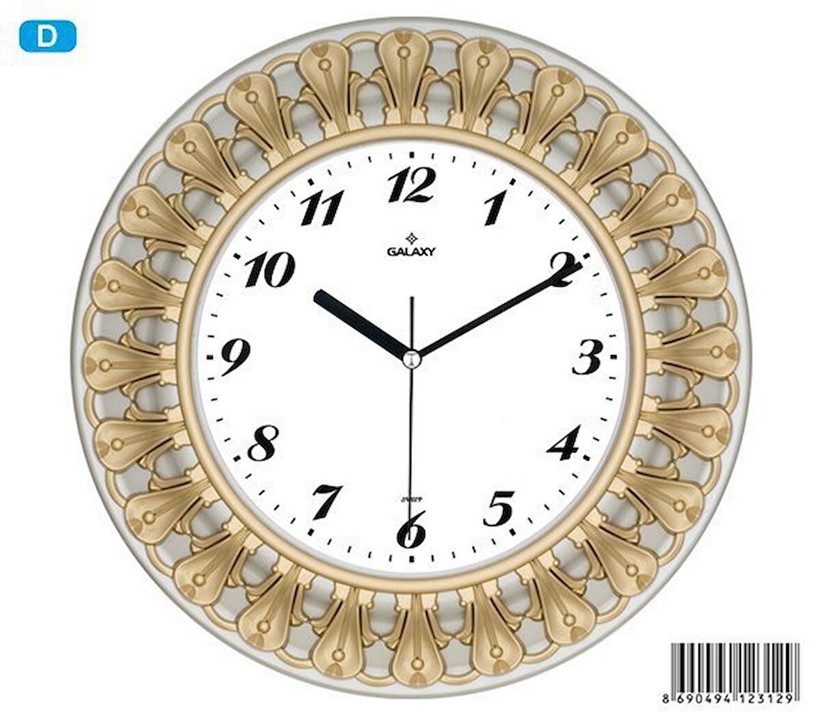 Galaxy 93-D Desenli Duvar Saati 32Cm