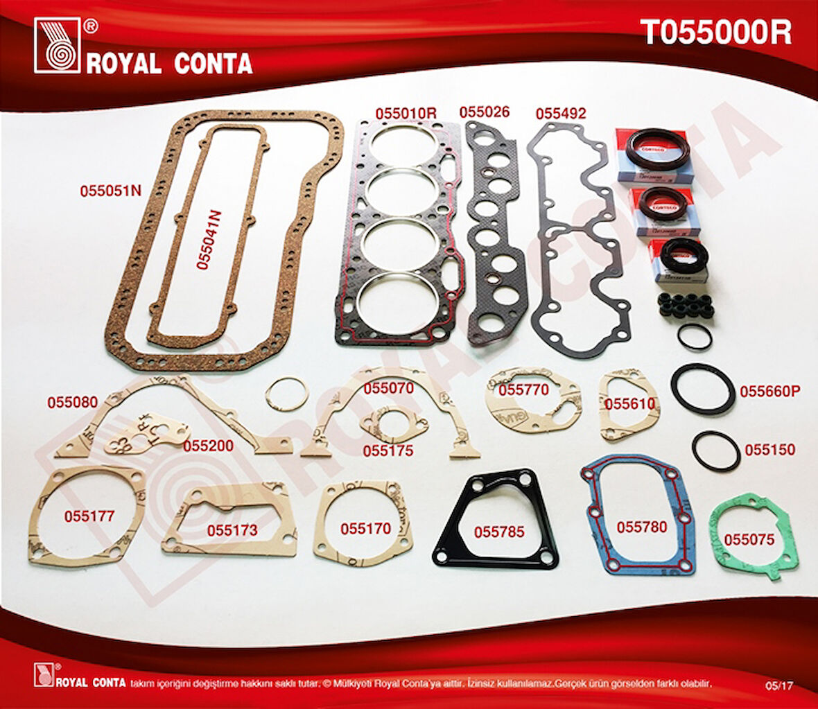 Tofas Motor Takım Conta Fiat Tempra Tipo Uno Slx 1.6 91> - Royal T055000r