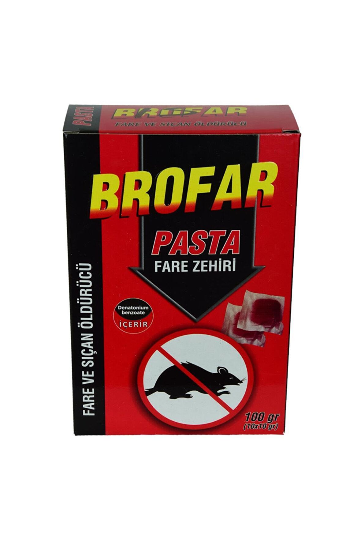 Fare ve Sıçan Öldürücü Pasta Fare Zehiri 100 Gr (10 Adet x 10 Gr)