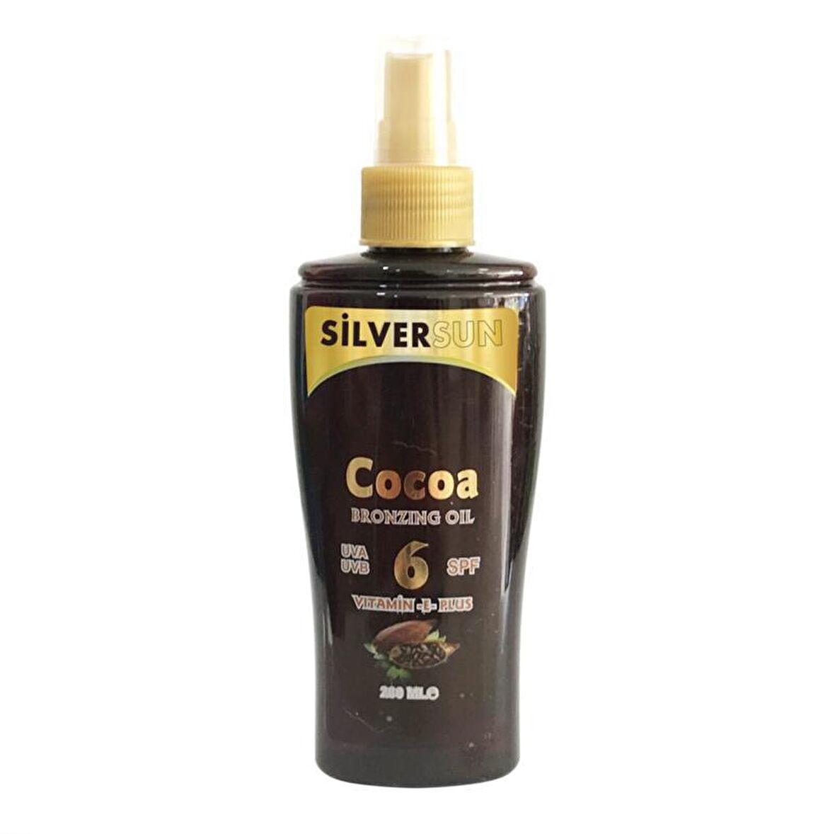 Silversun 6 Faktör Kakao Yağı Suya Dayanıklı Bronzlaştırıcı Yağ 200 ml