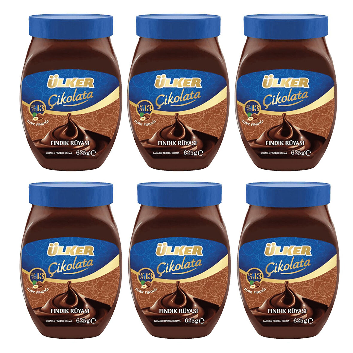 Ülker Fındık Ruyası Kakaolu Fındık Kreması 625 gr x 6 Adet