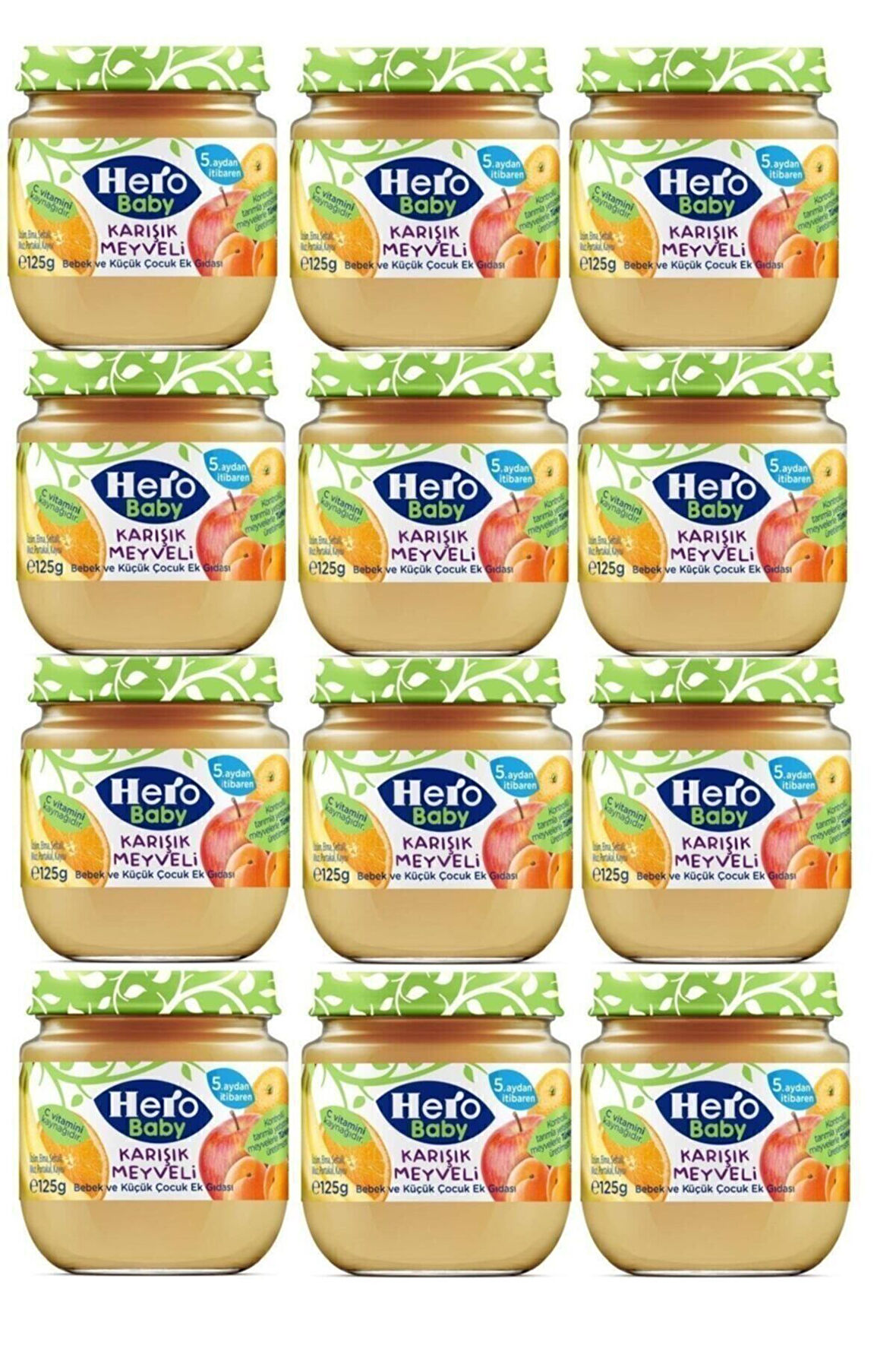 Hero Baby Karışık Meyveli Kavanoz Maması 125 gr 12 Adet