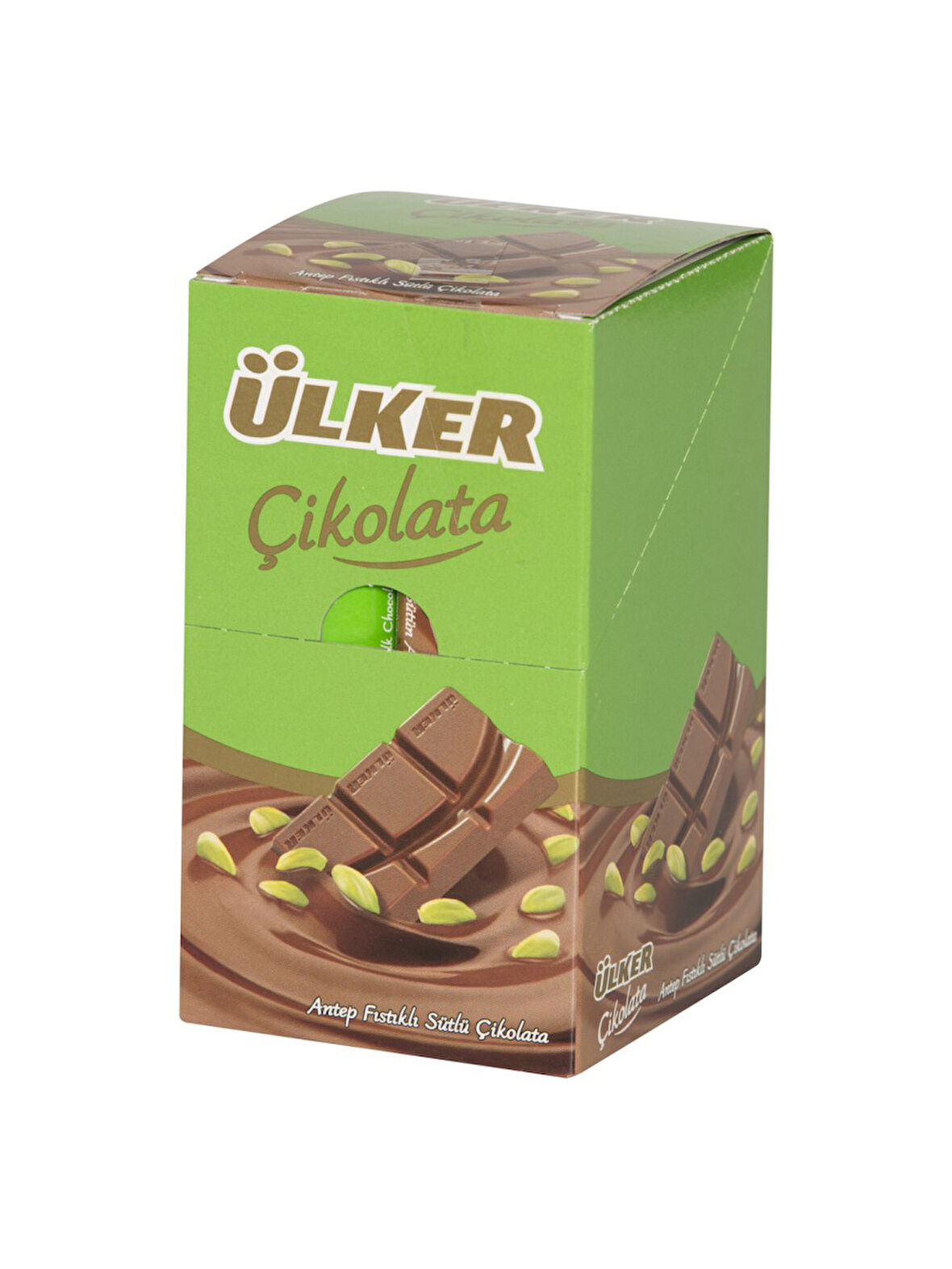 Antep Fıstıklı Sütlü Baton Çikolata - 30 gram - 12 Adet