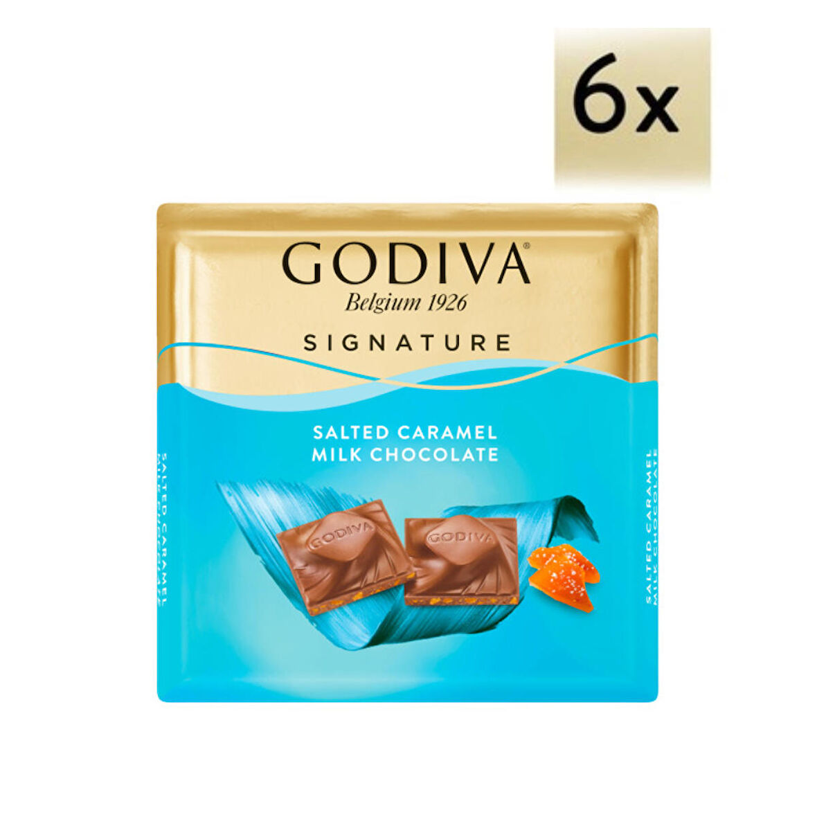 Tuzlu Karamelli Sütlü Kare Çikolata (60g), 6 Adet