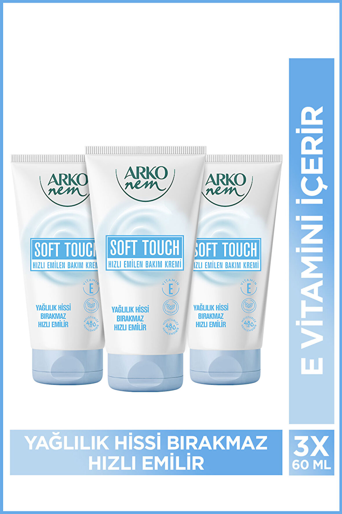 Hızlı Emilen Bakım Kremi 3x60 Ml