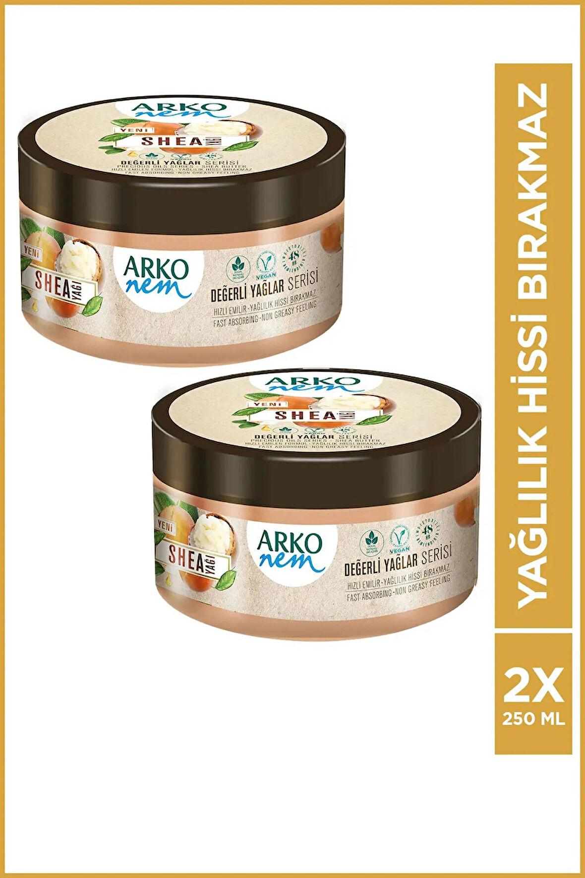 Arko Nem Krem Shea Yağı 2x250 Ml